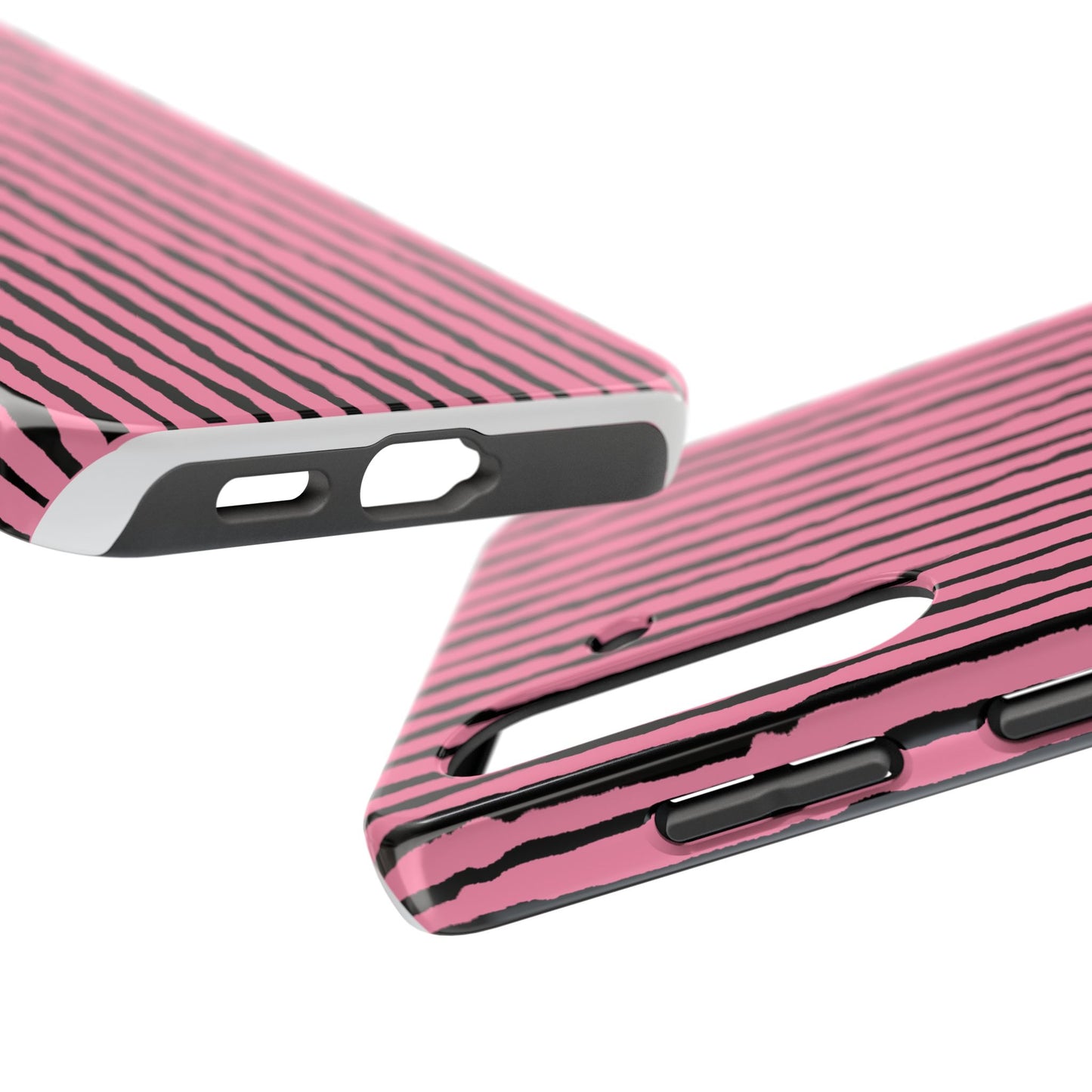 Sorta Stripe Pink / Black Phone Case