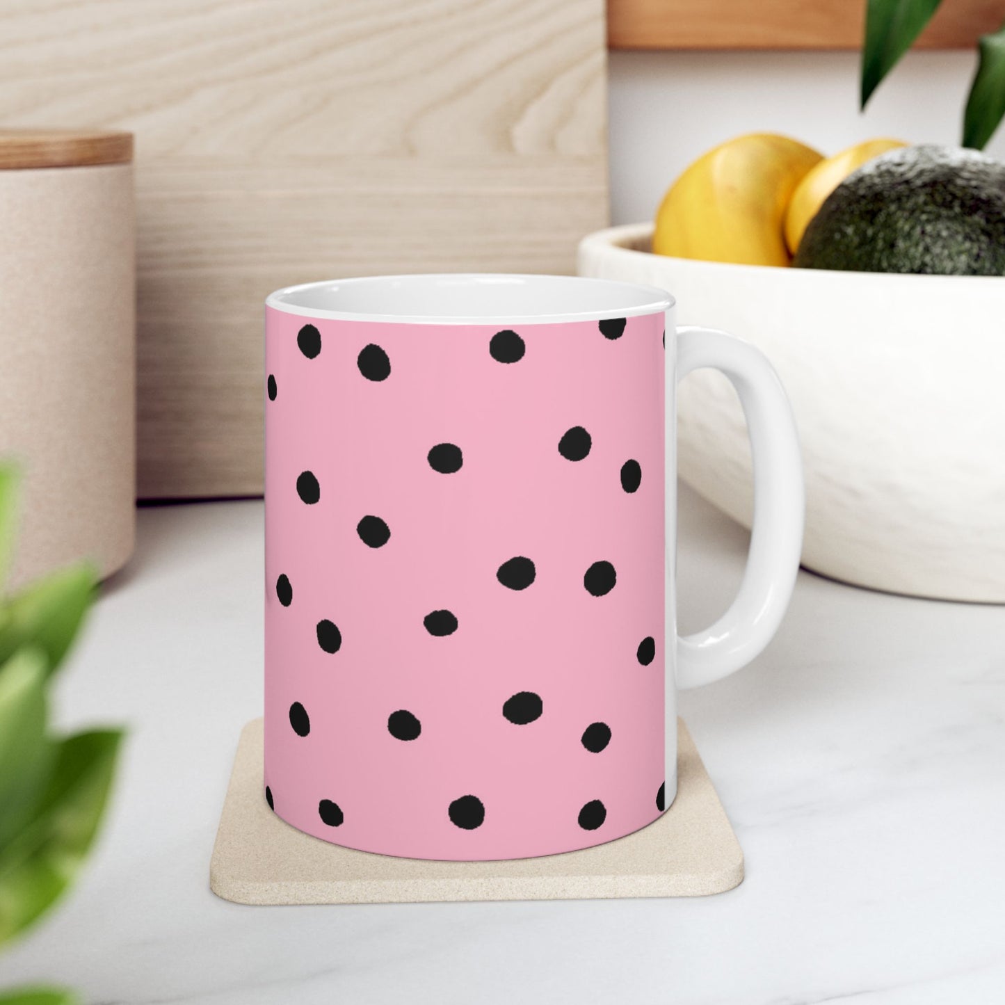 Dinky Dots Pink / Black Cup