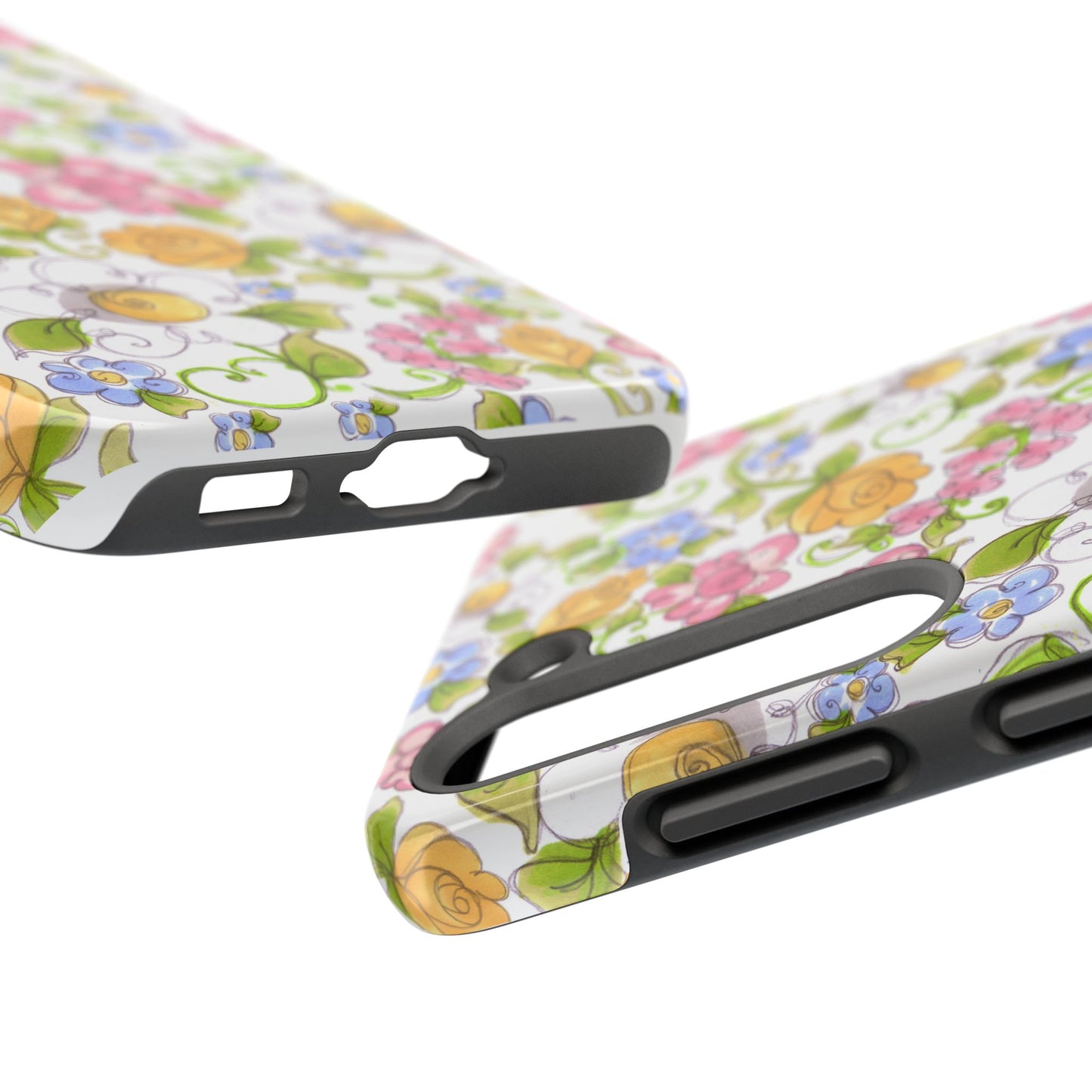 Flower Frolic White Phone Case