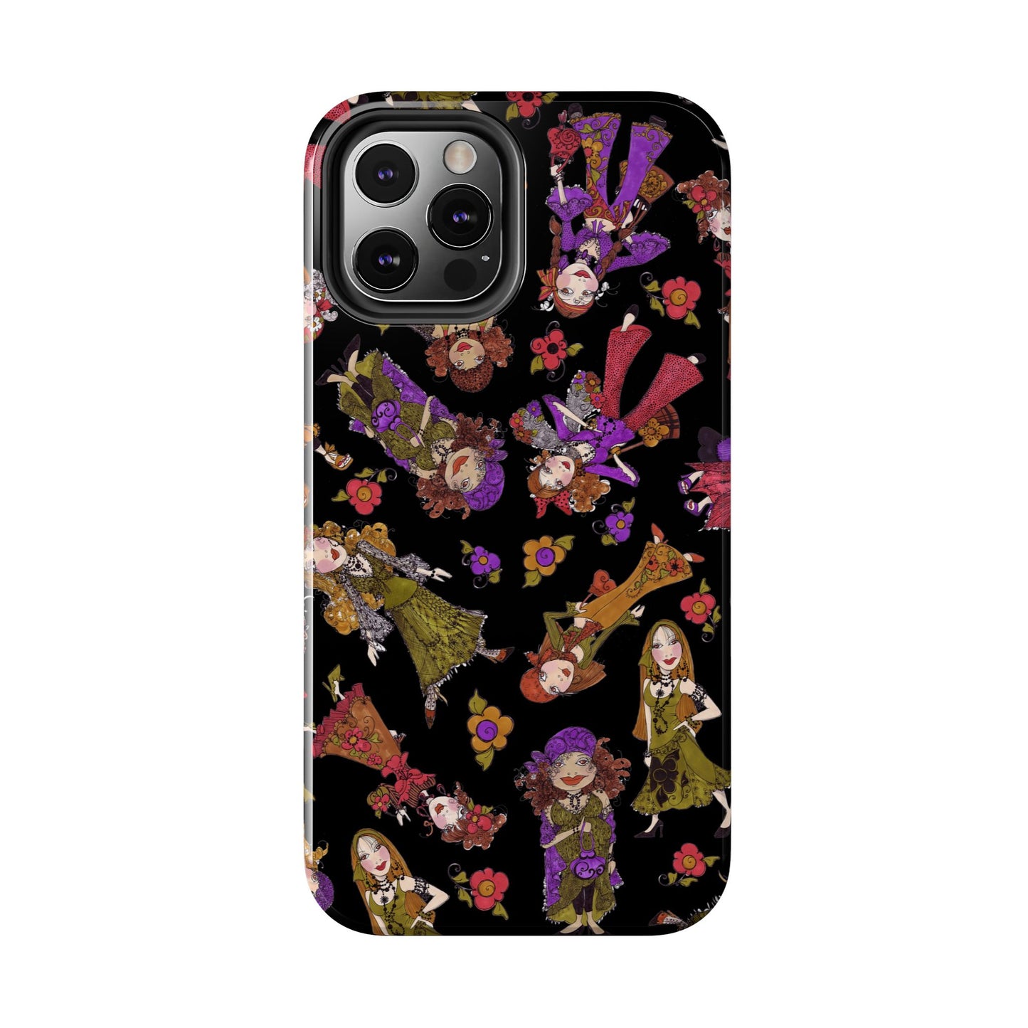 Tossed Gypsies Black Phone Case