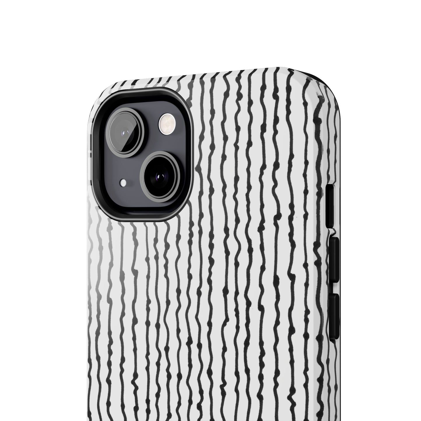 Faux Seersucker White / Black Phone Case
