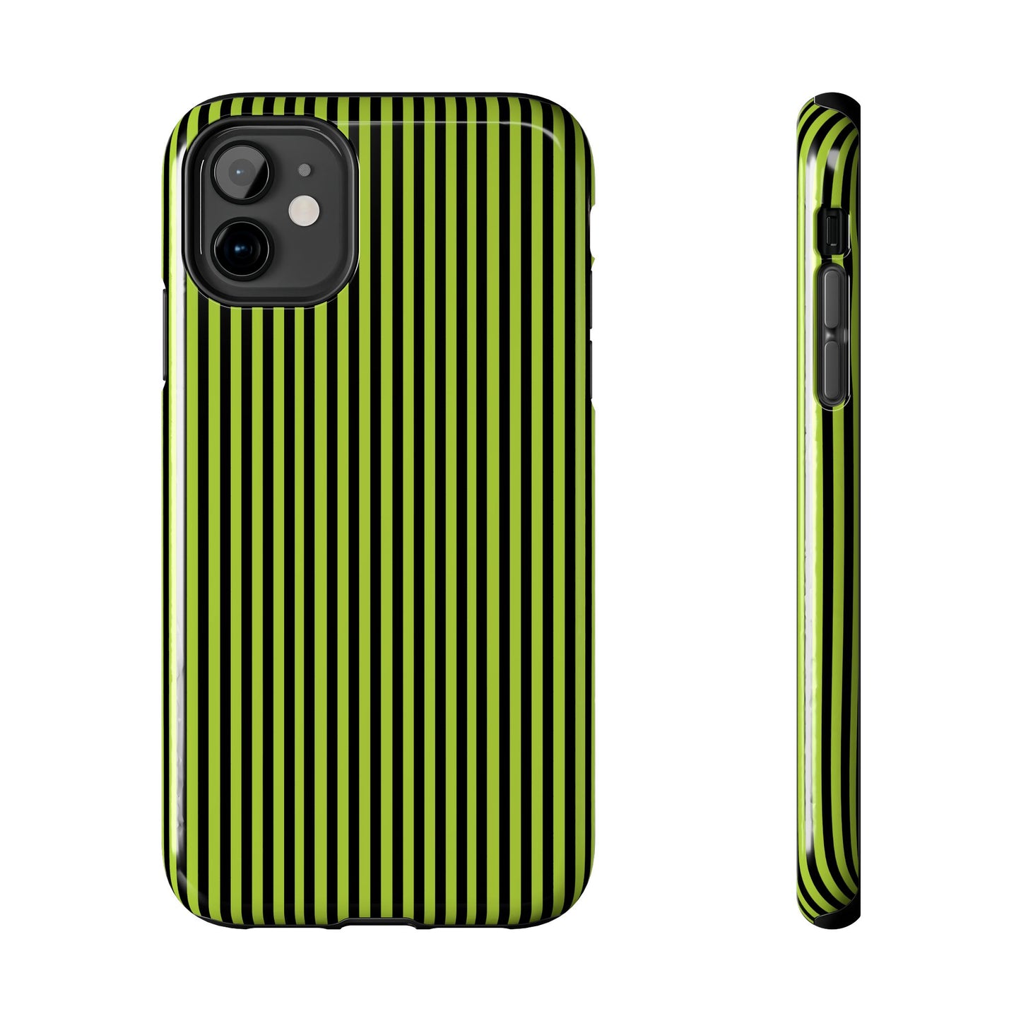Stripe Green / Black Phone Case
