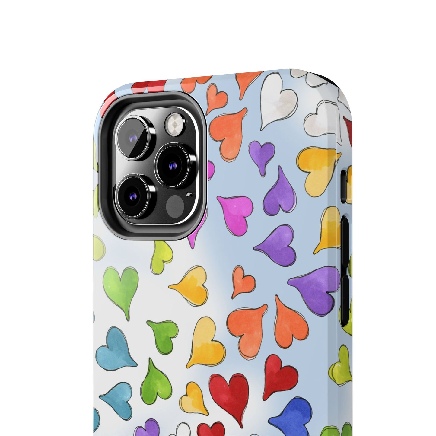 Happy Hearts Blue Sky Phone Case