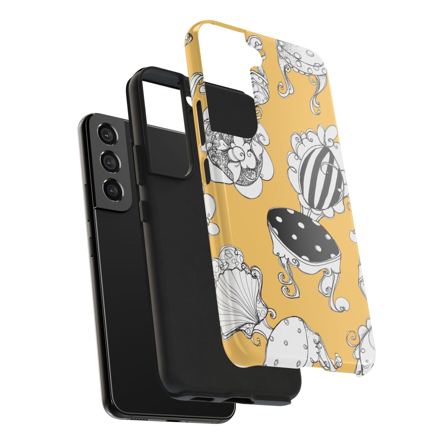 Bistro Chairs Yellow Phone Case
