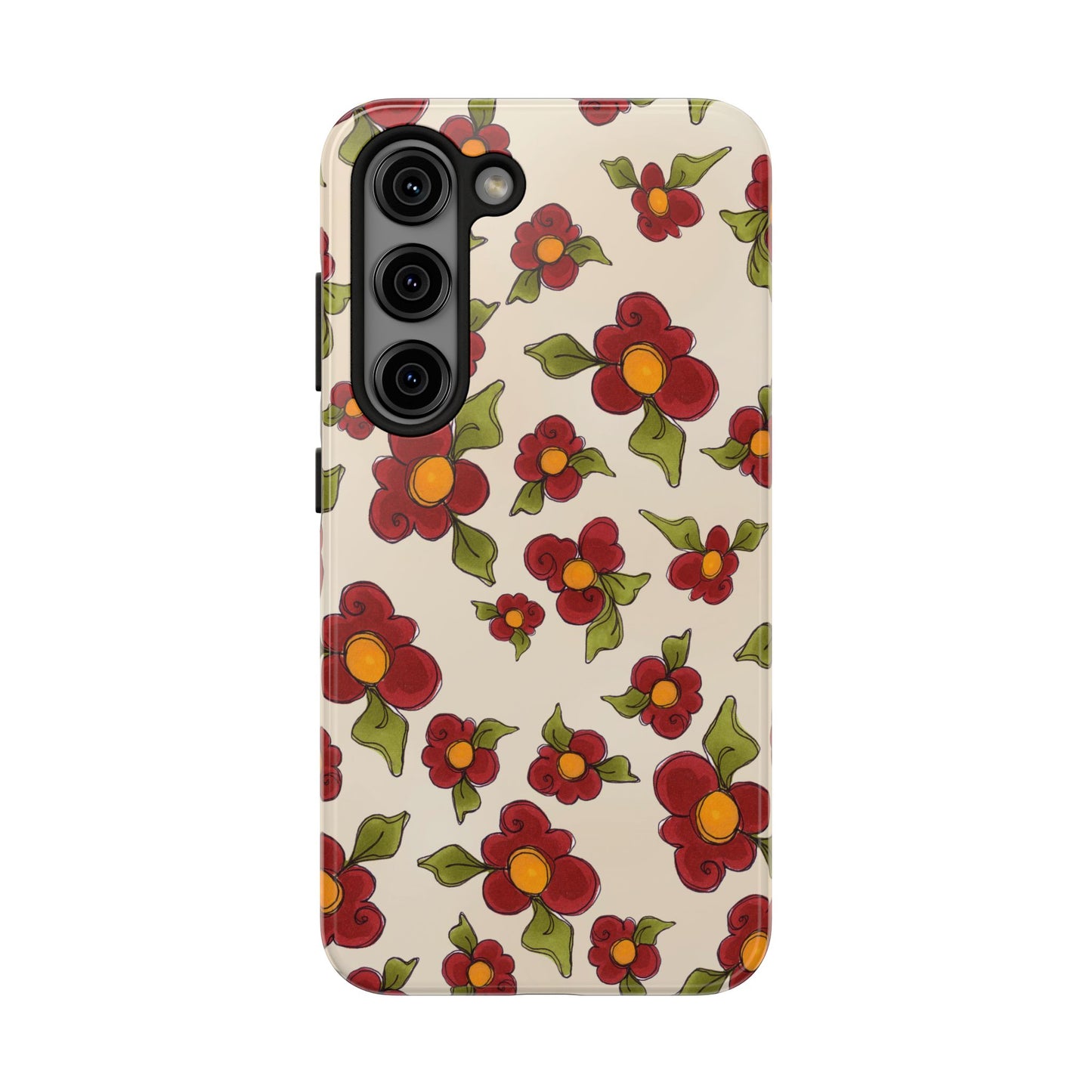 Chili Pepper Daisies Phone Case