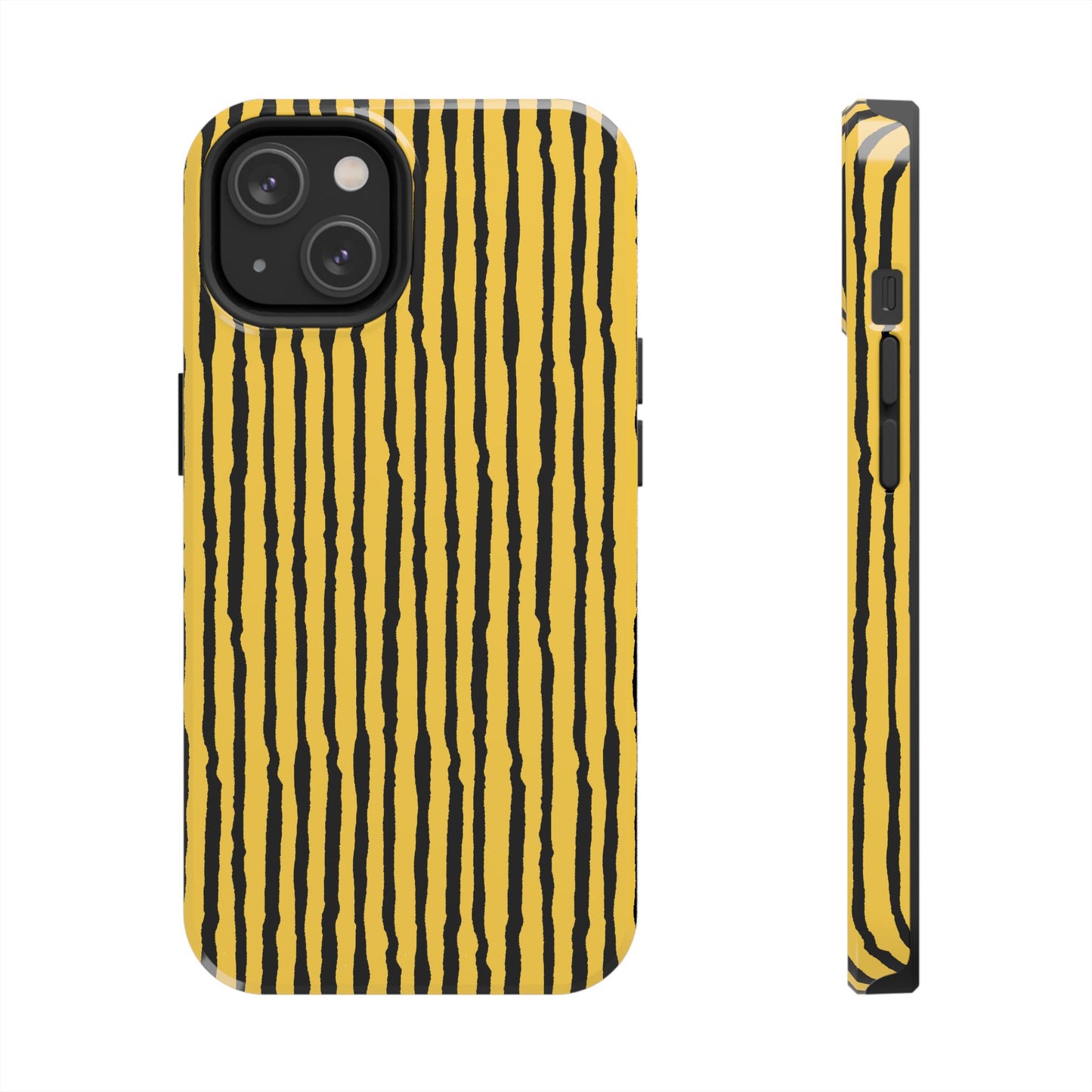 Sorta Stripe Yellow / Black Phone Case