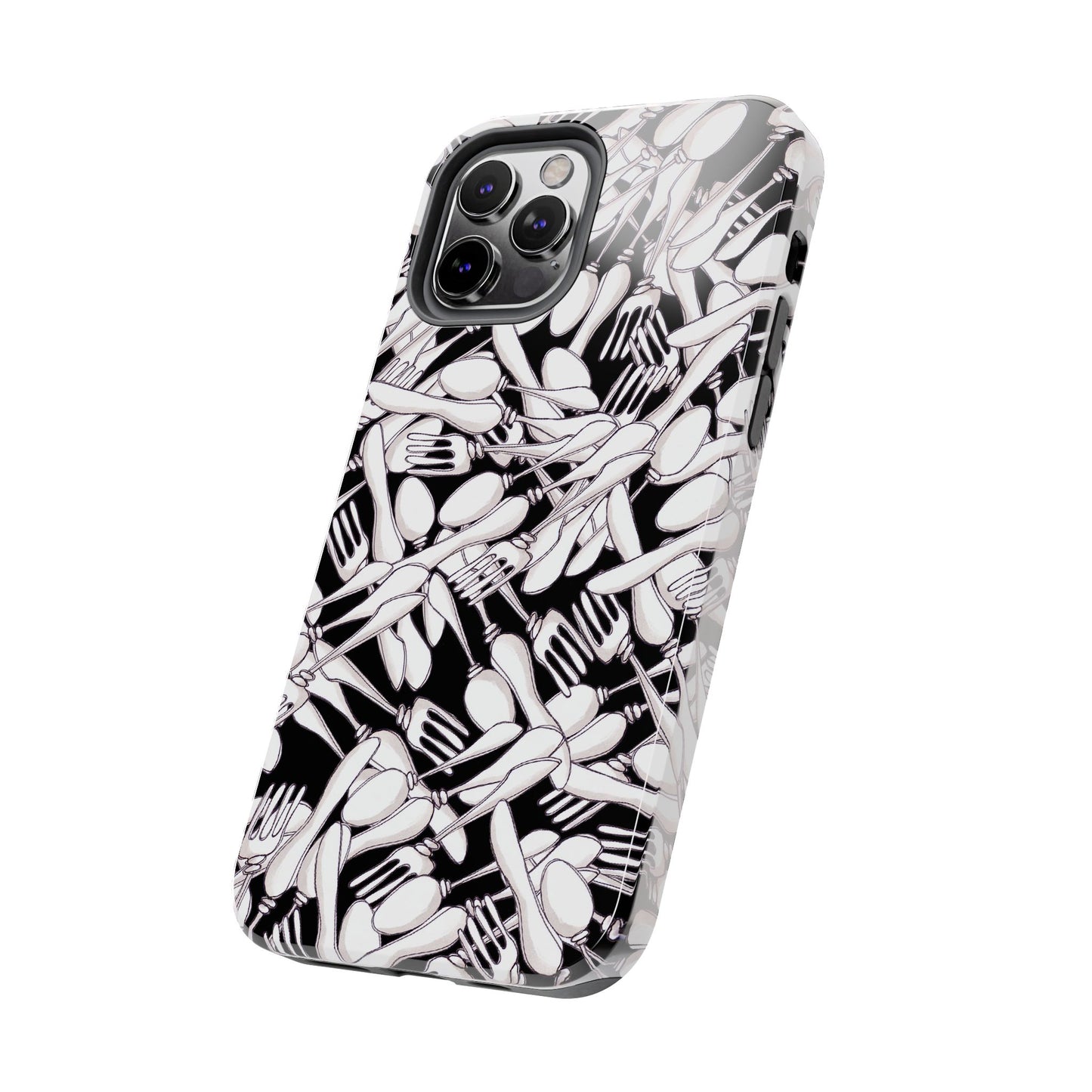 Silverware Wars Black Phone Case