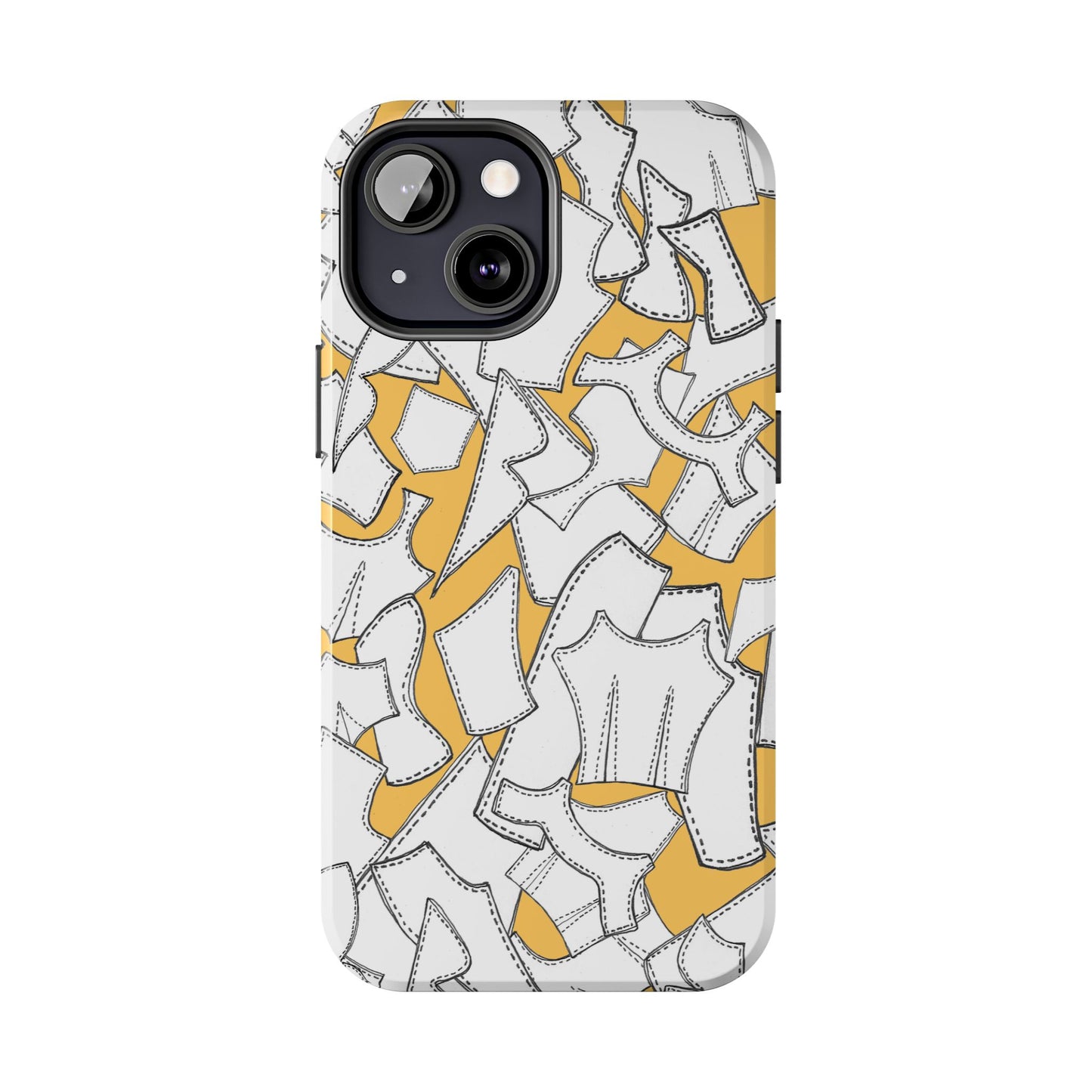 Pattern Pieces Yellow Phone Case