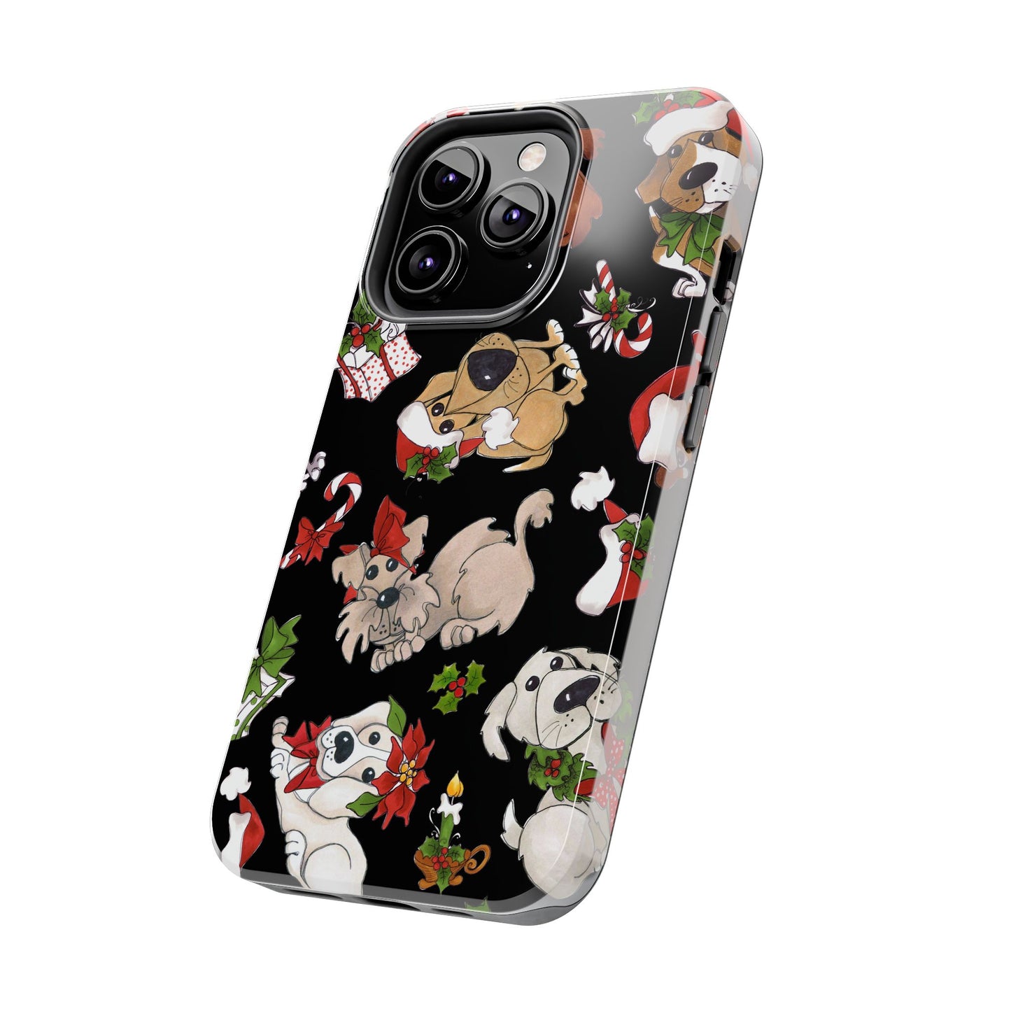 Doggie Toss Black Phone Case