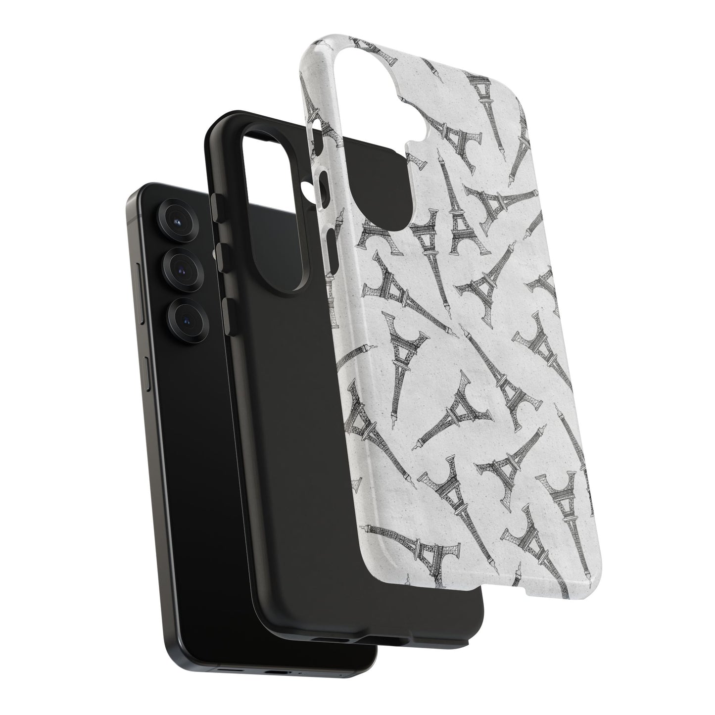 Eifelesque Silver Phone Case