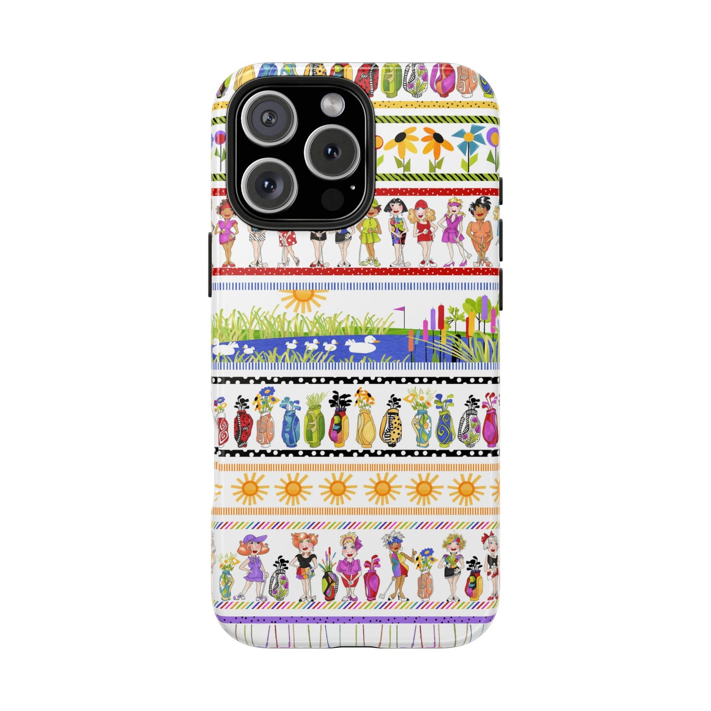 Golf Borders White Phone Case