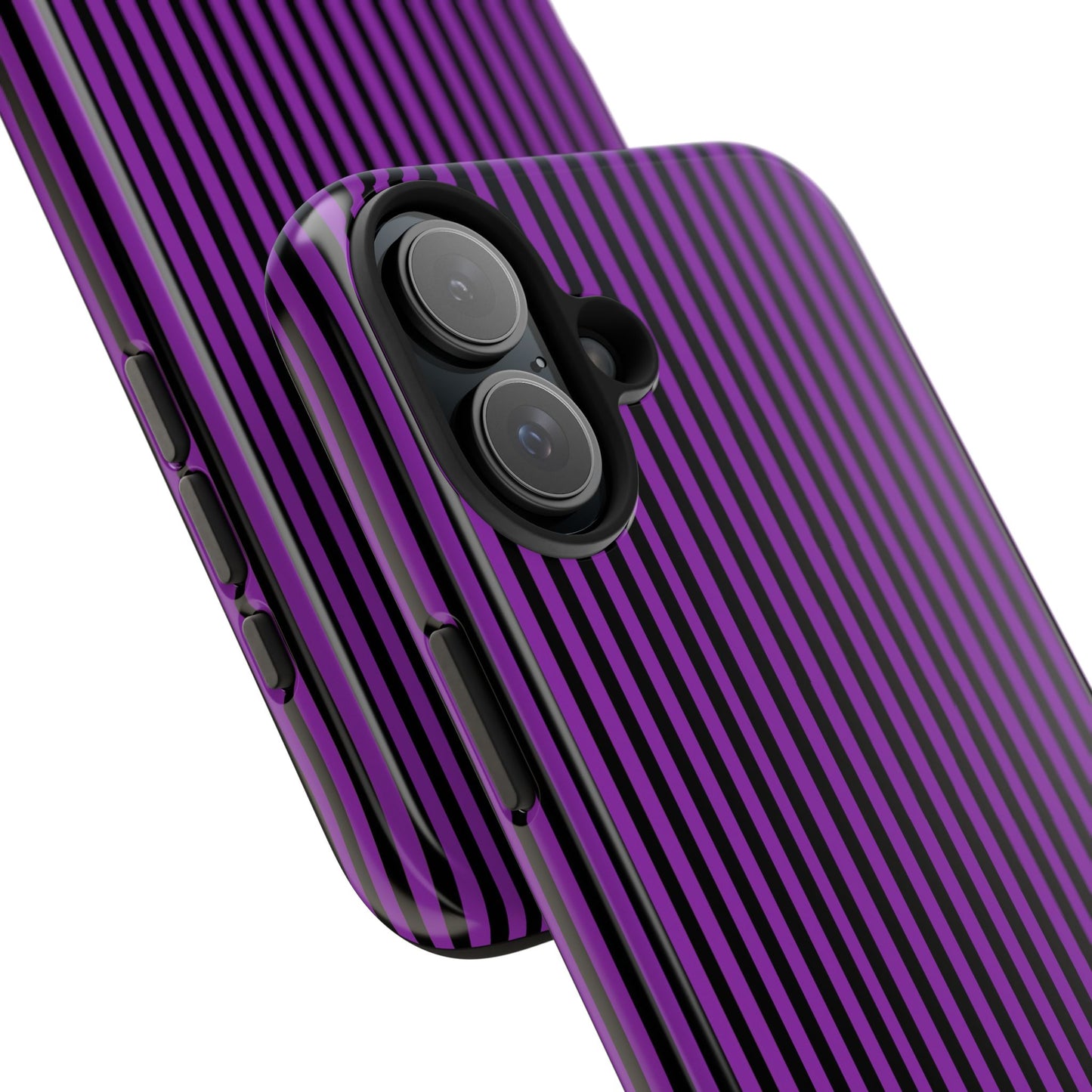 Stripe Purple / Black Phone Case