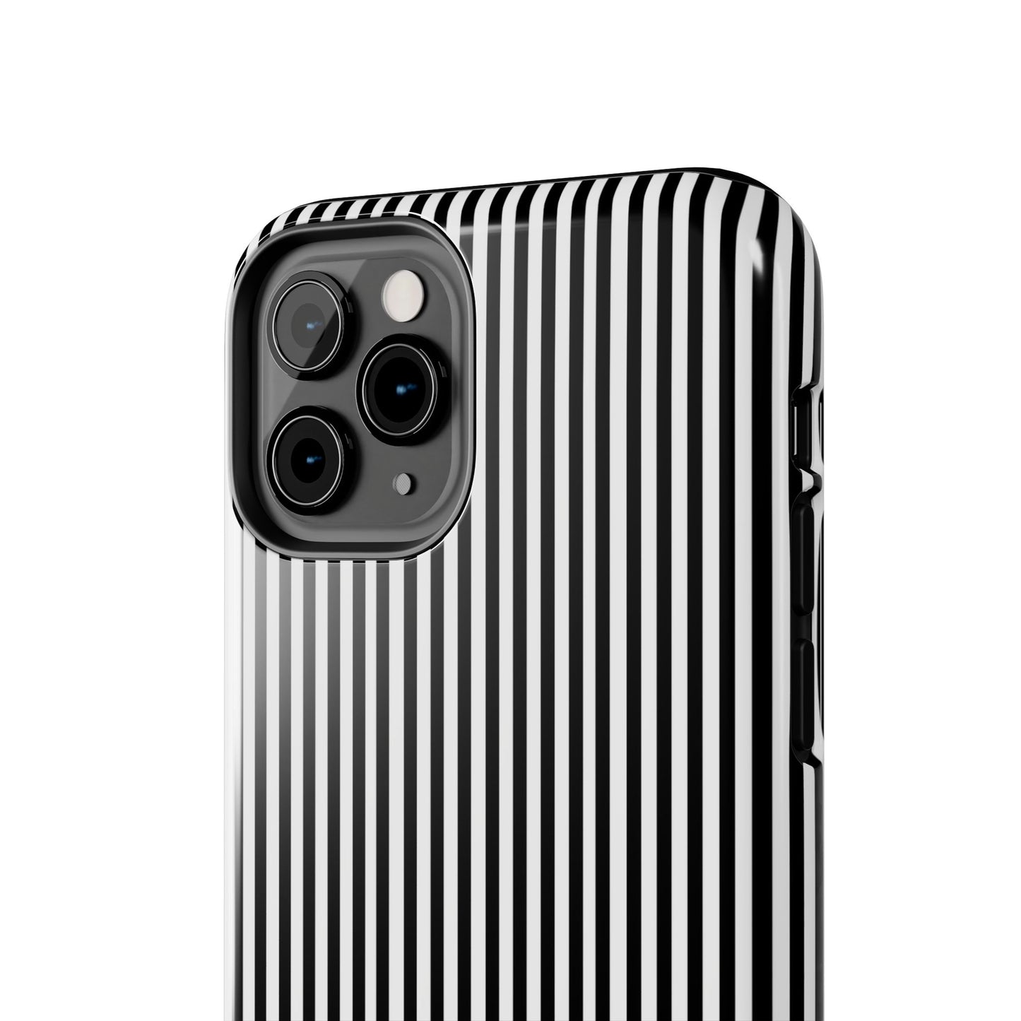 Stripe White / Black Phone Case