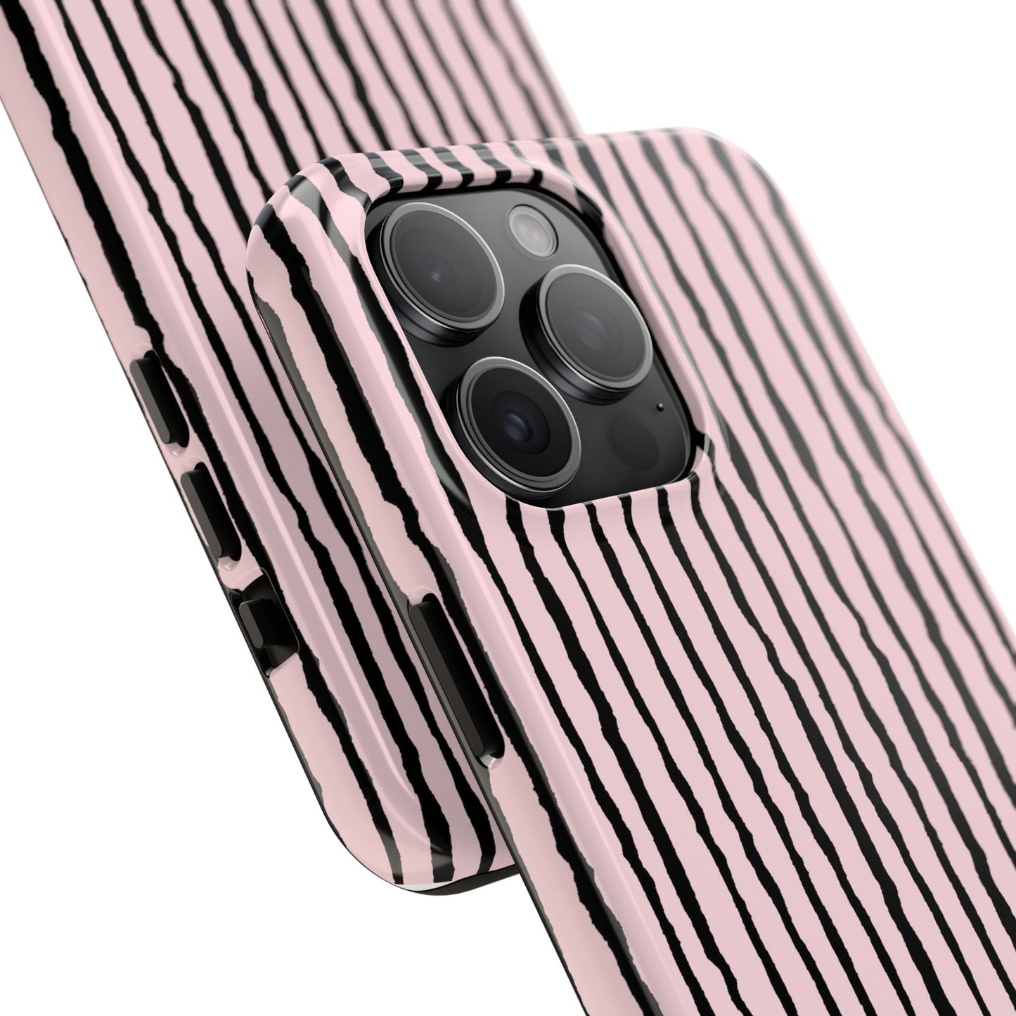 Sorta Stripe Light Pink / Black Phone Case