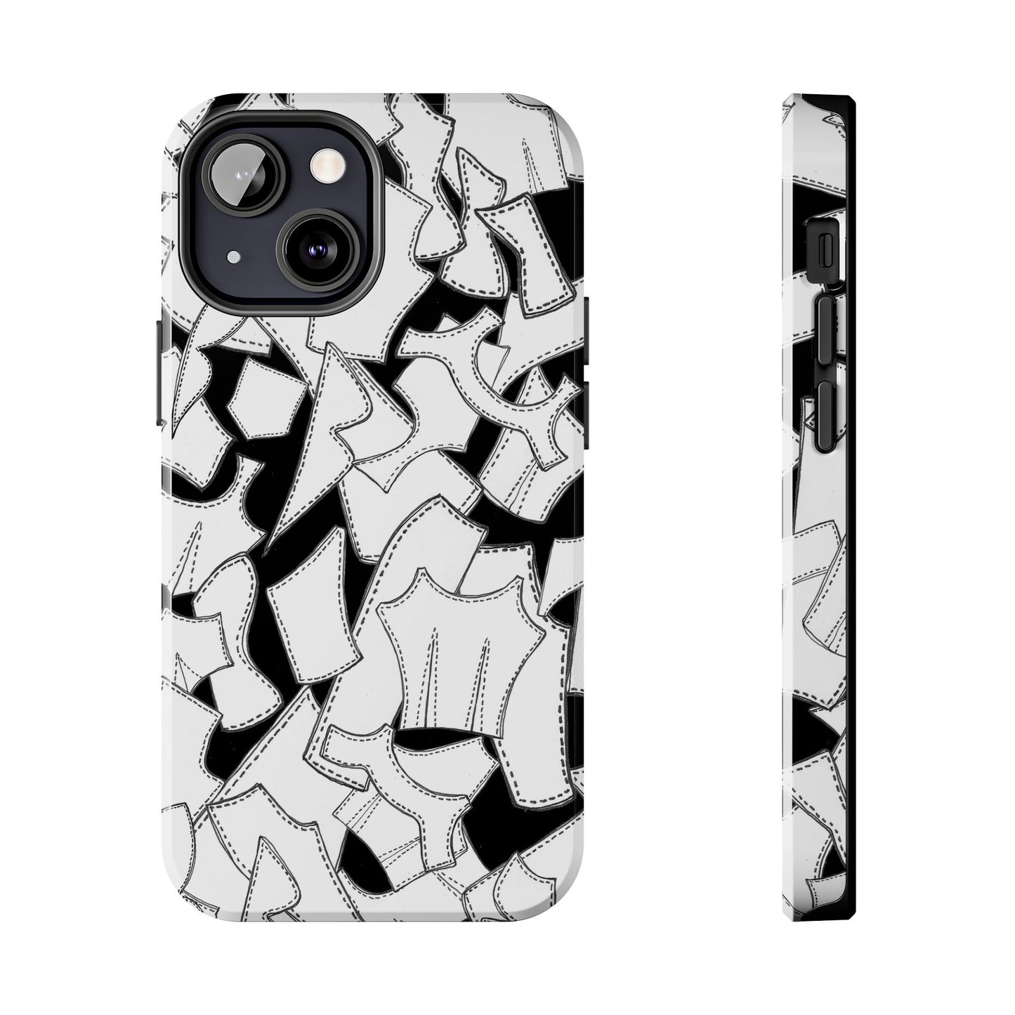 Pattern Pieces Black Phone Case