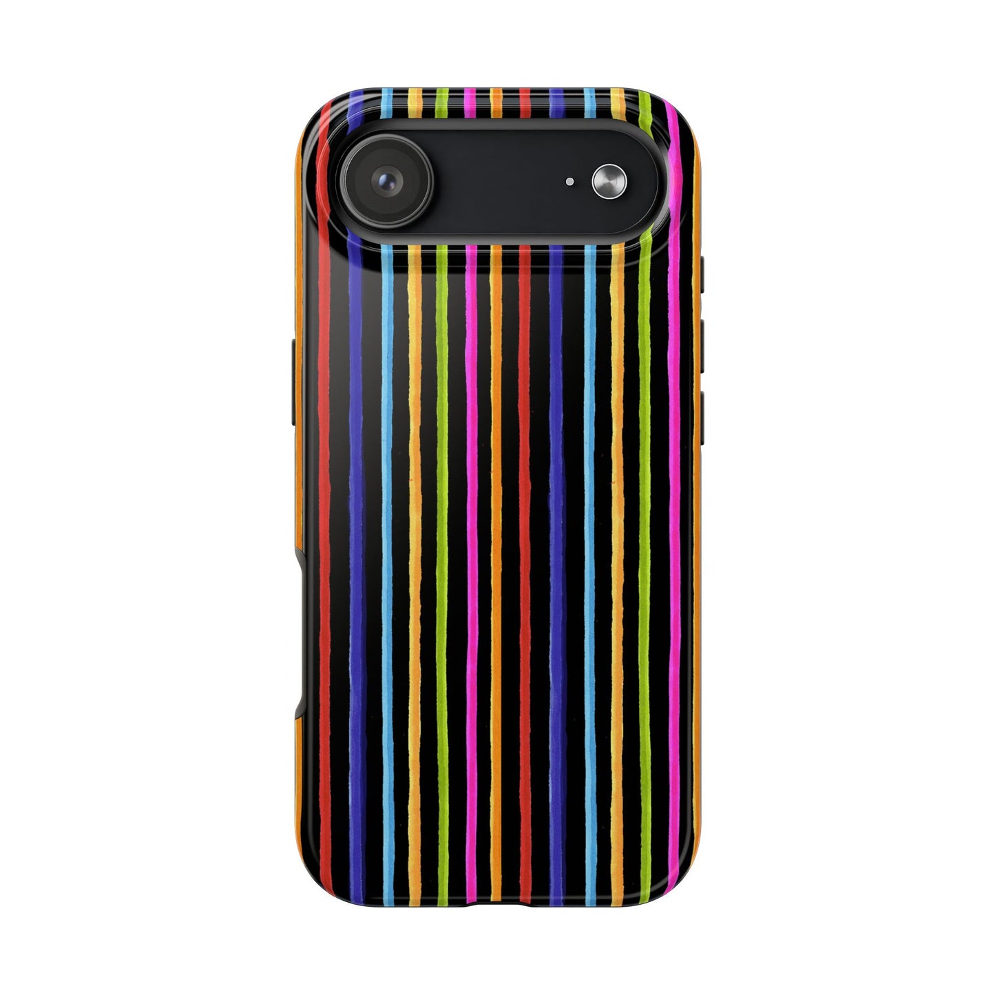 Happy Stripe Black Phone Case