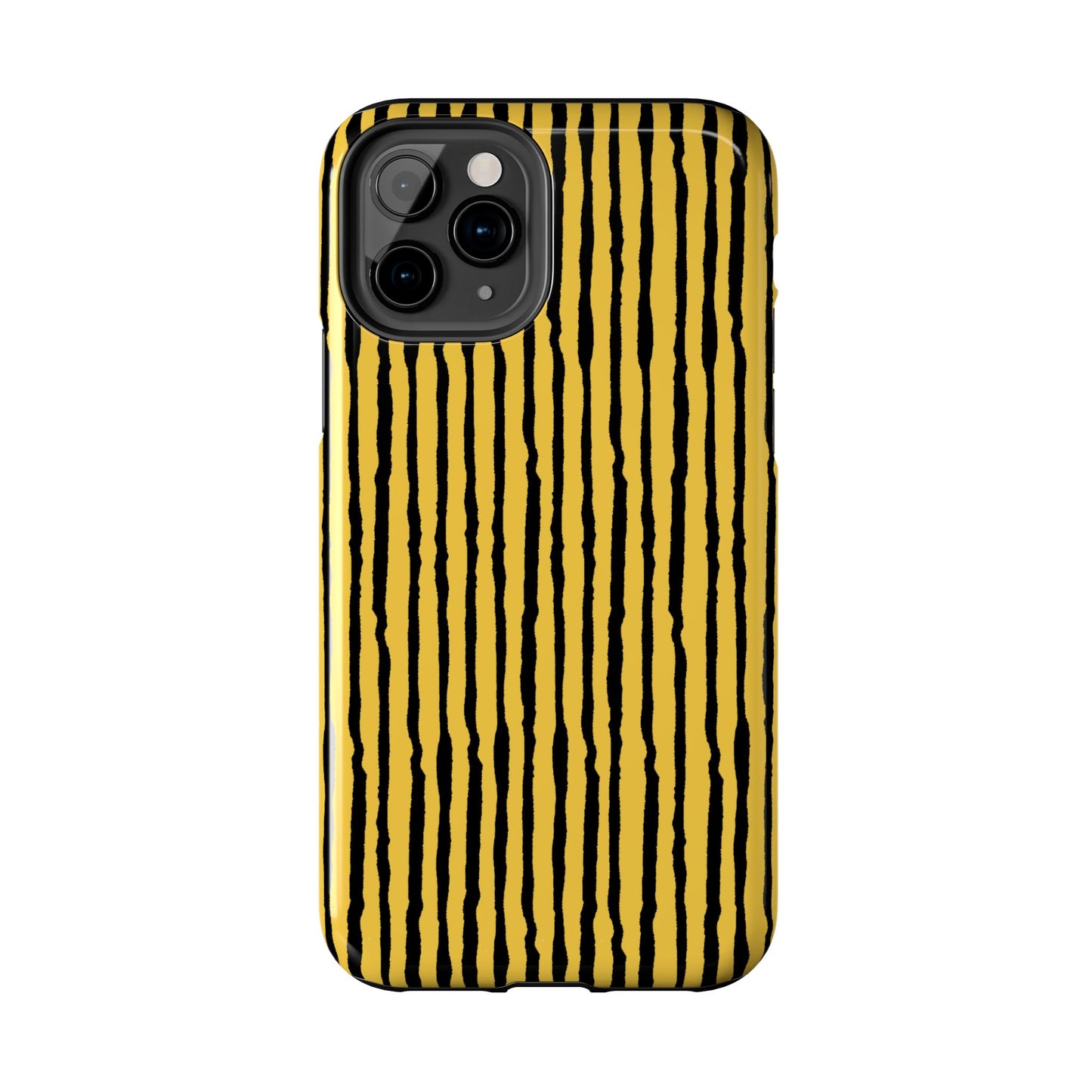 Sorta Stripe Yellow / Black Phone Case