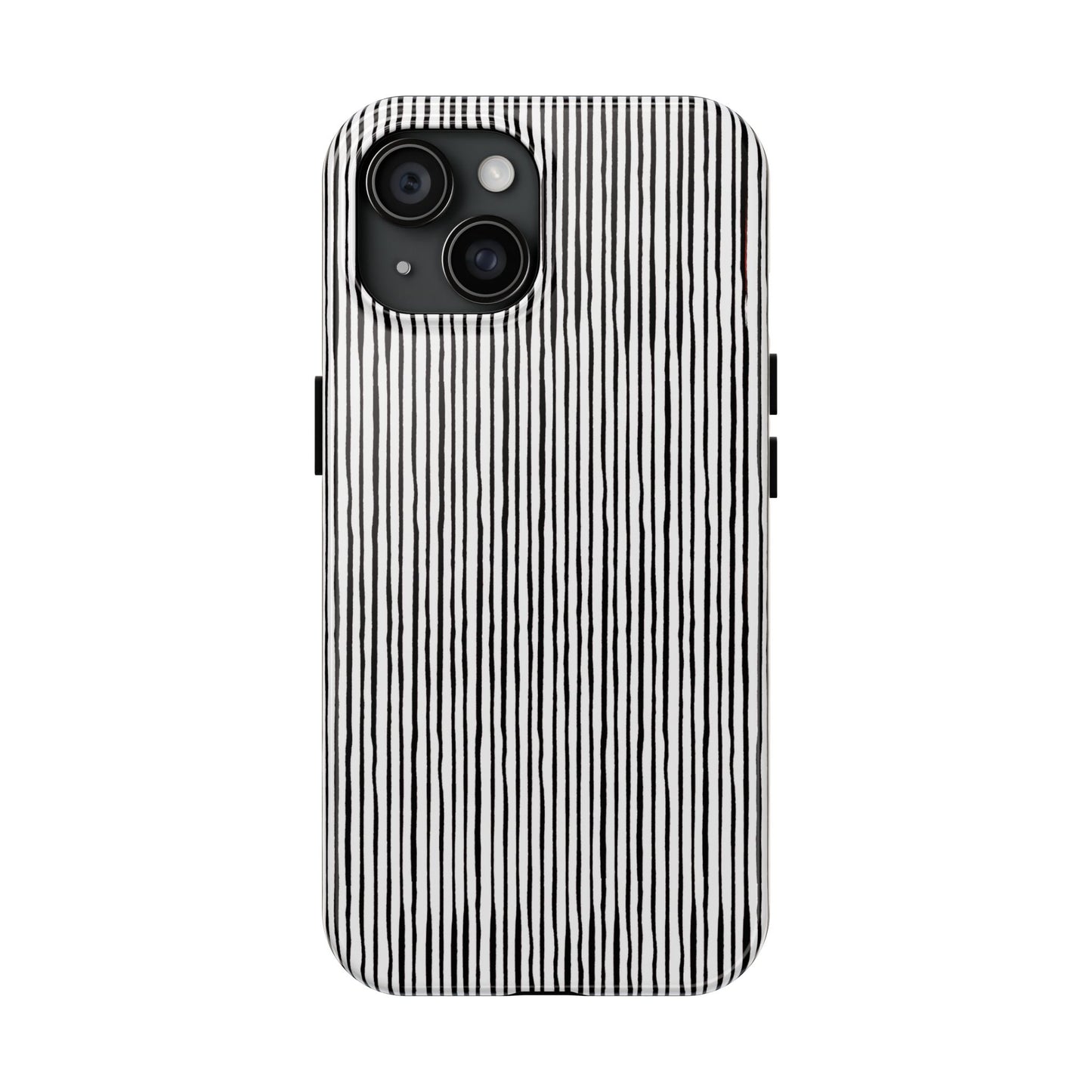 Quirky Pin Stripe White / Black Phone Case