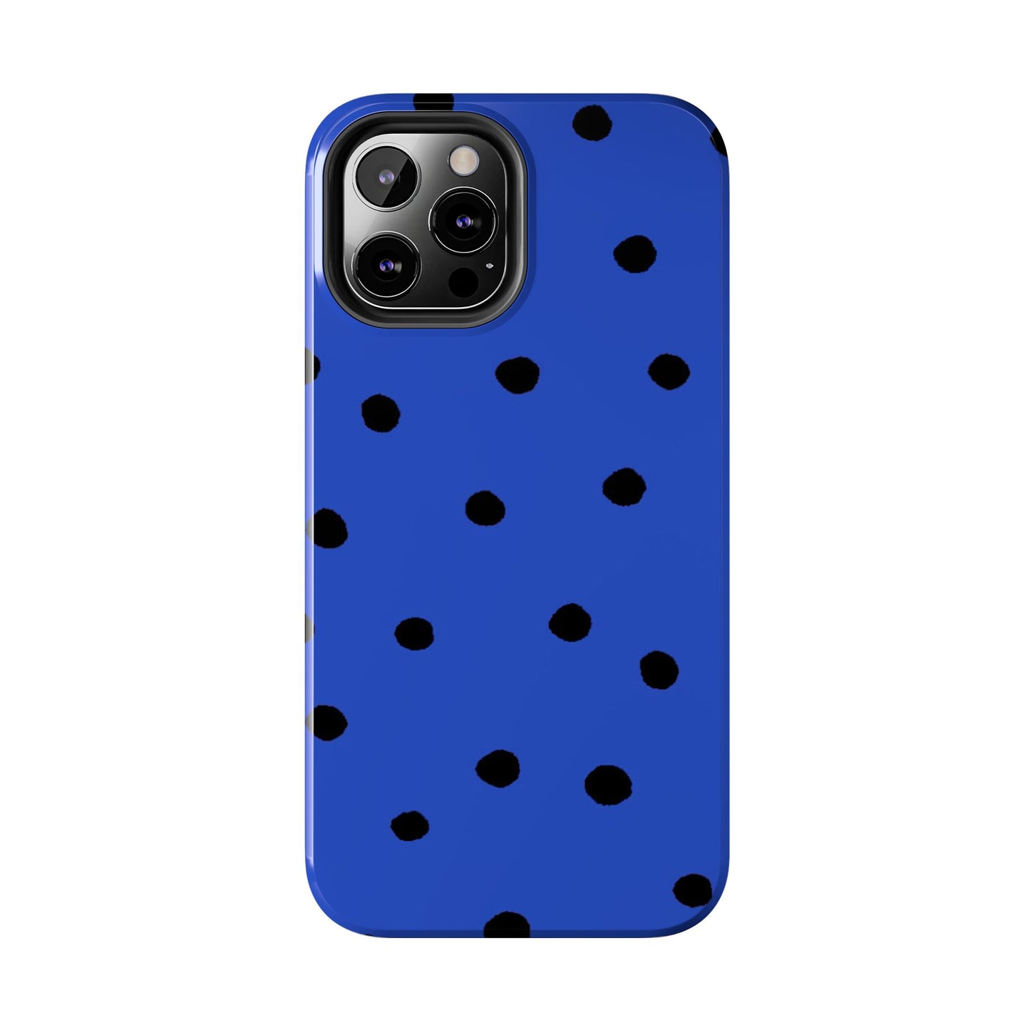 Dinky Dots Blue / Black Phone Case
