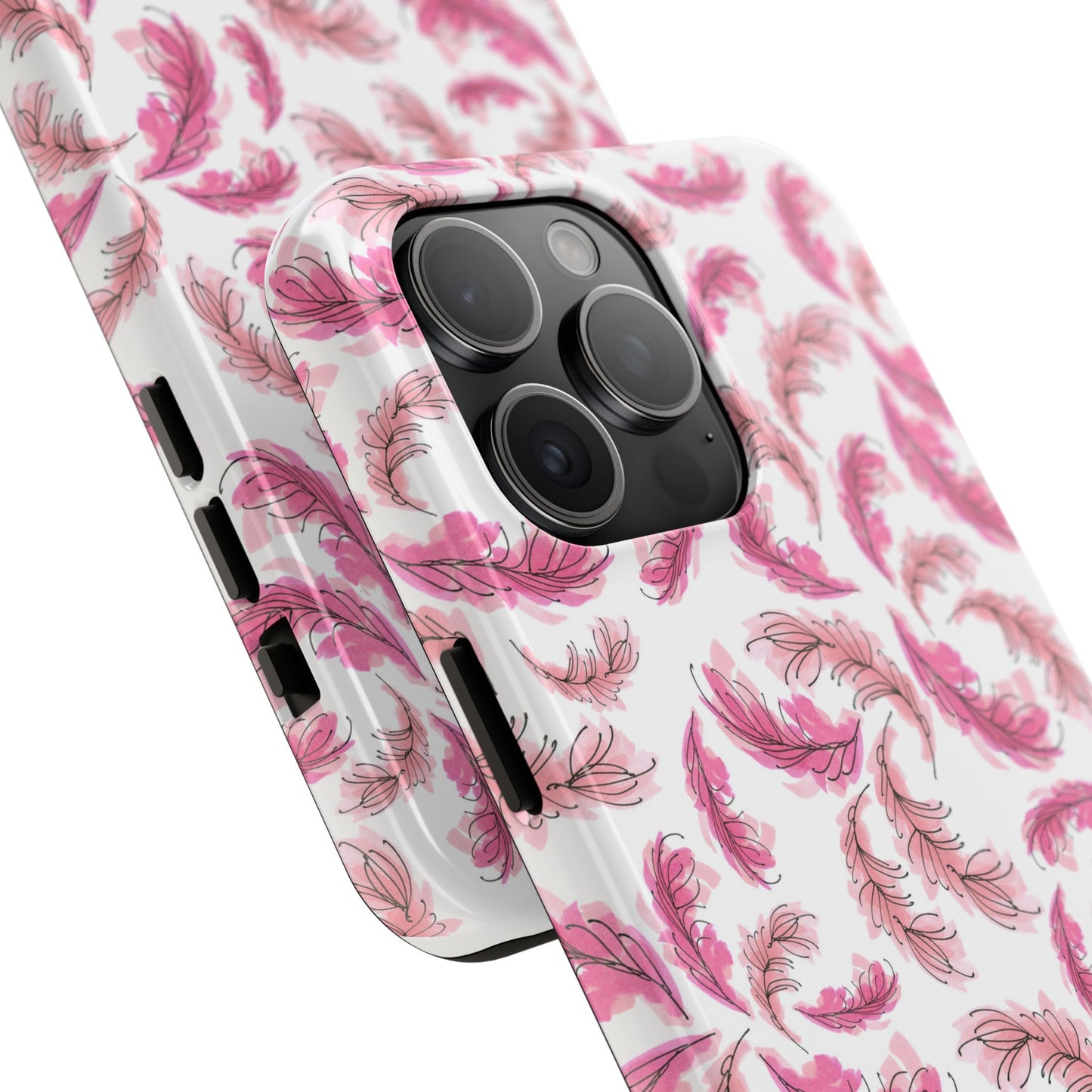 Flam Feathers White Phone Case