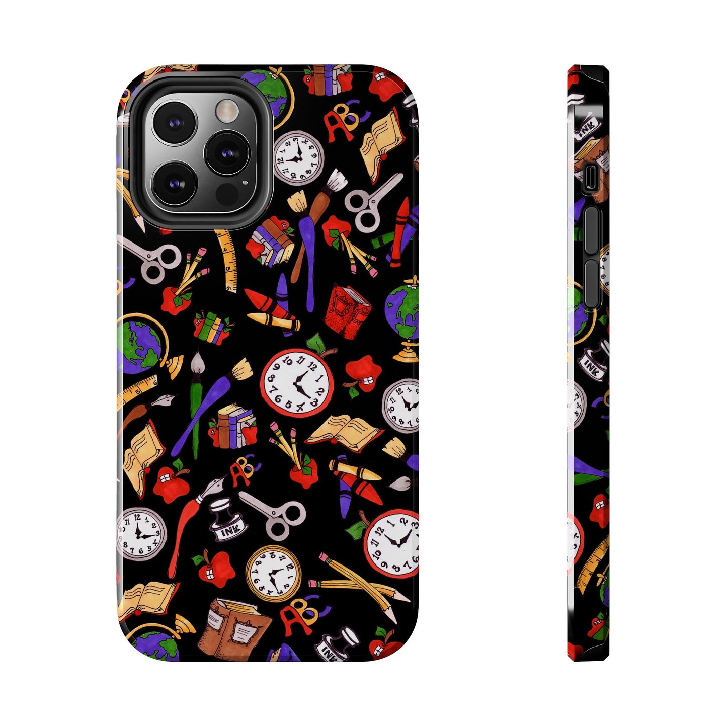 School Stuff Black Phone Case