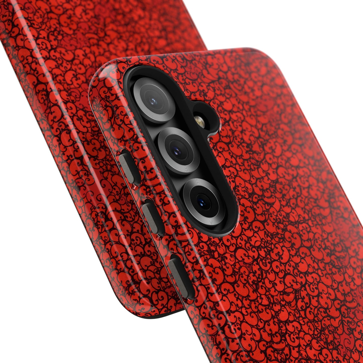 Scrollie Red / Black Phone Case