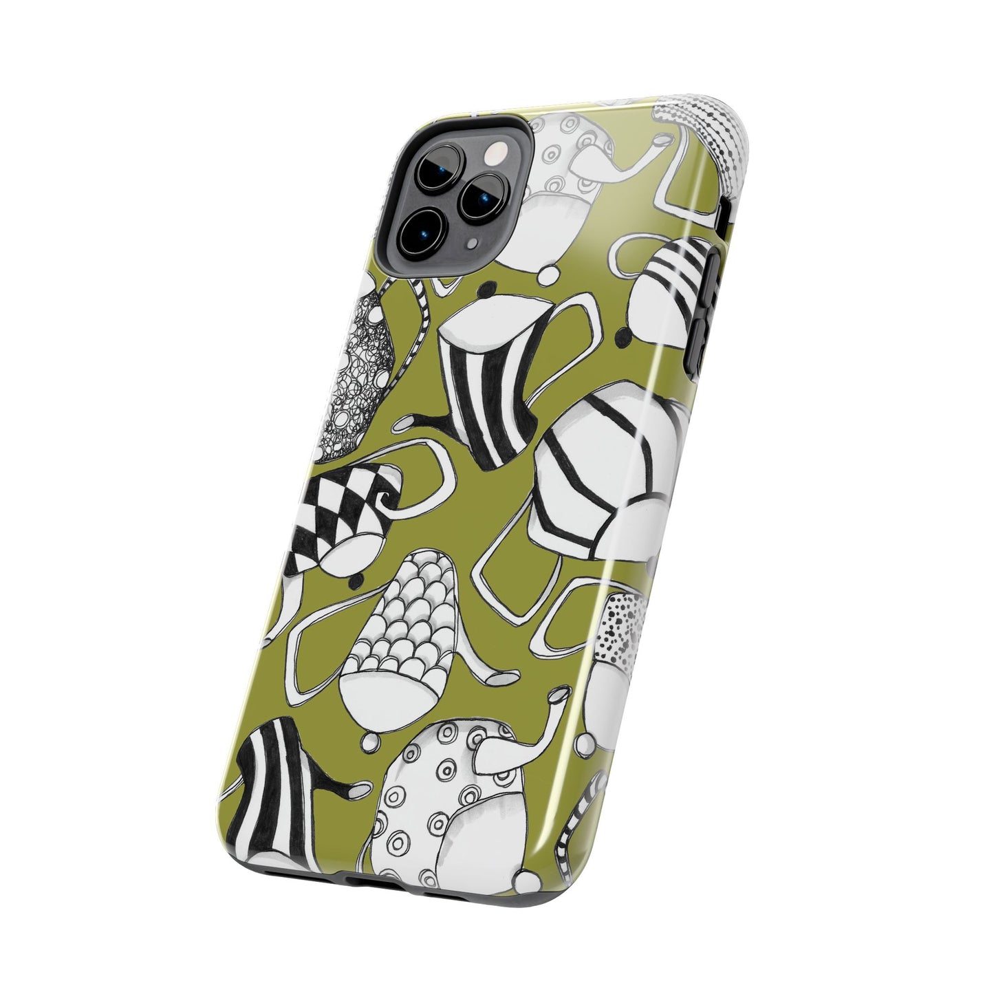 Coffee, Tea Anyone? Green Phone Case
