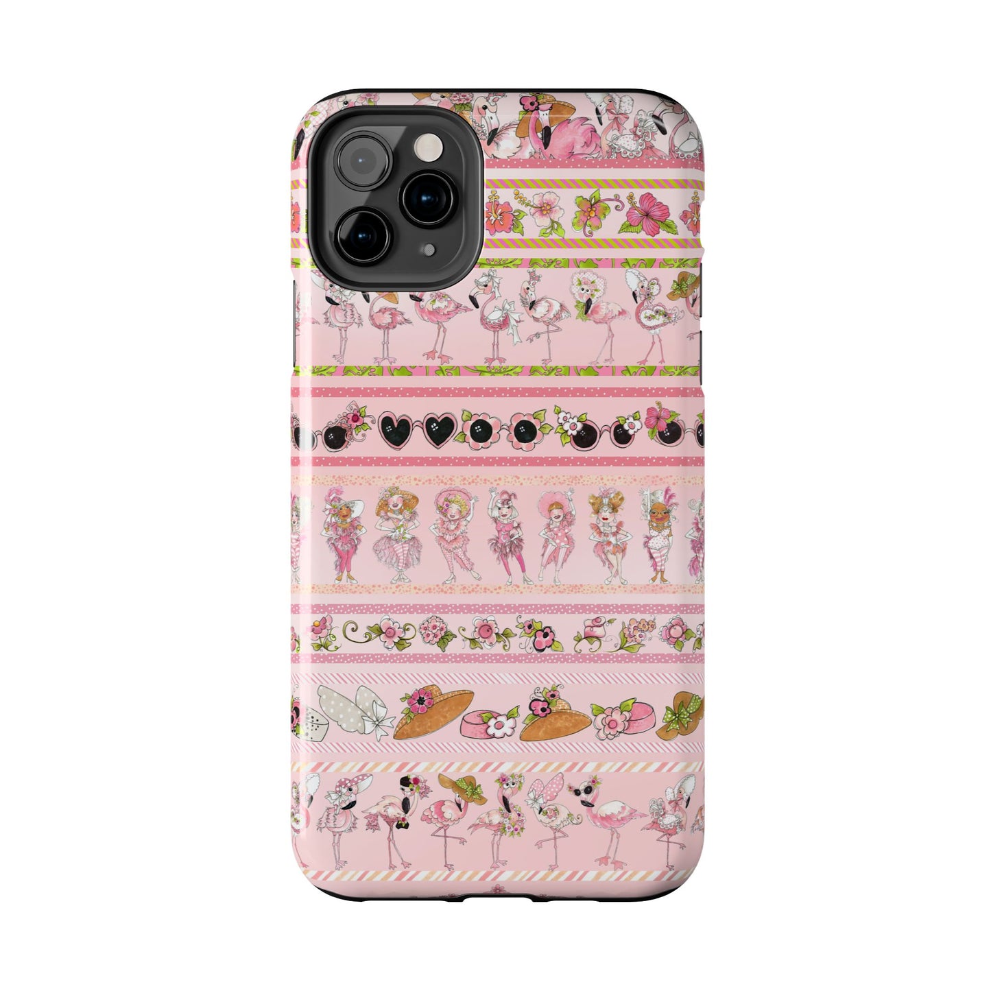 Flam Borders Pink Phone Case