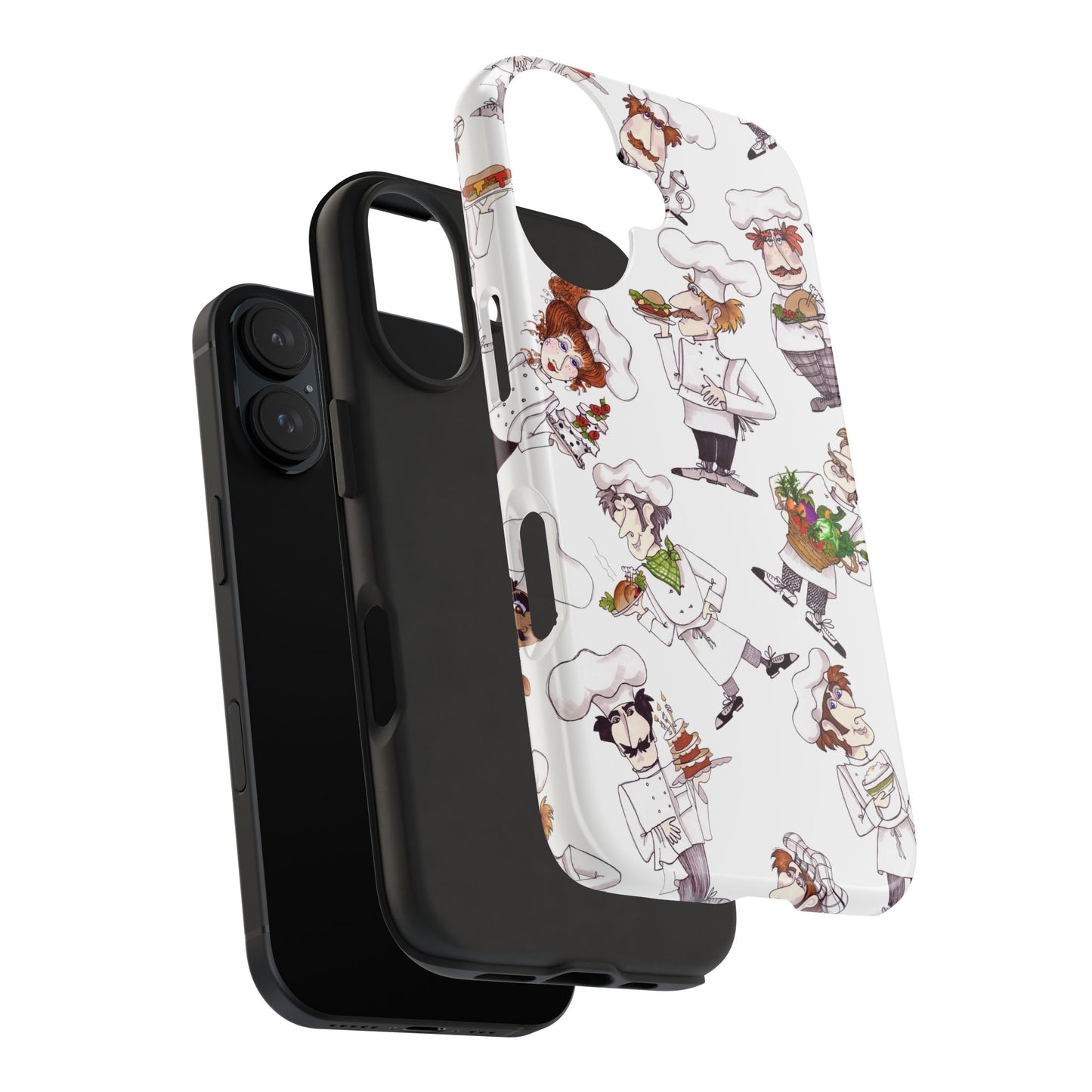 Tossed Chefs White Phone Case