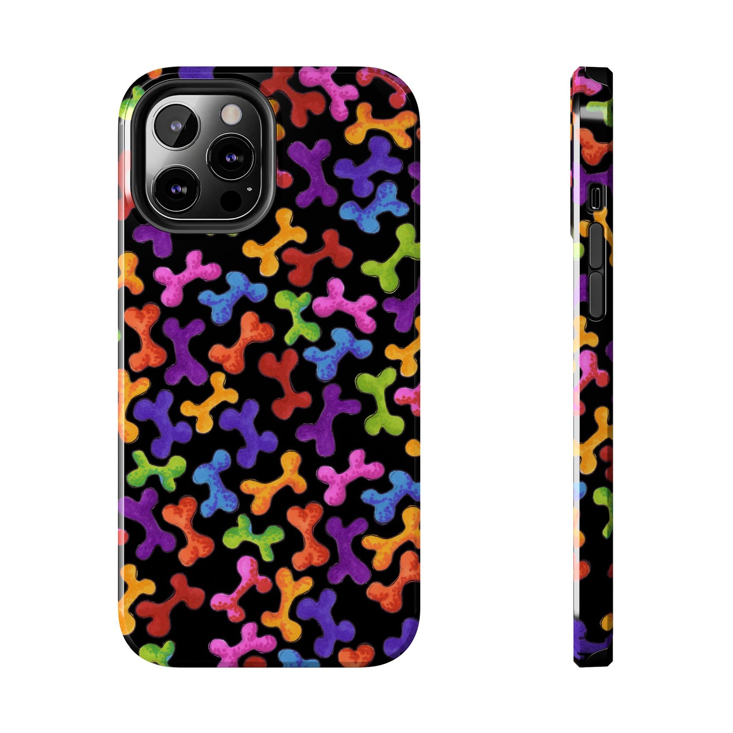 Fancy Bones Black / Multi Phone Case