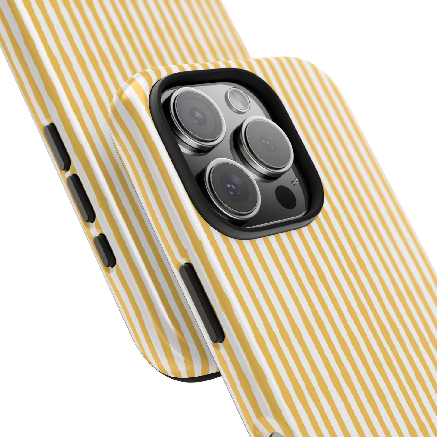 Lazy Stripe Yellow / White Phone Case