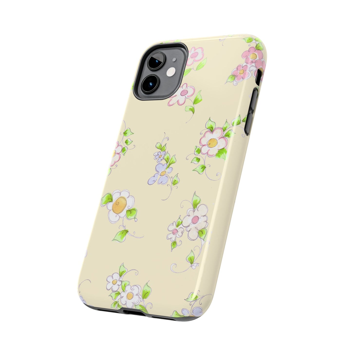 Precious Posies Yellow Phone Case
