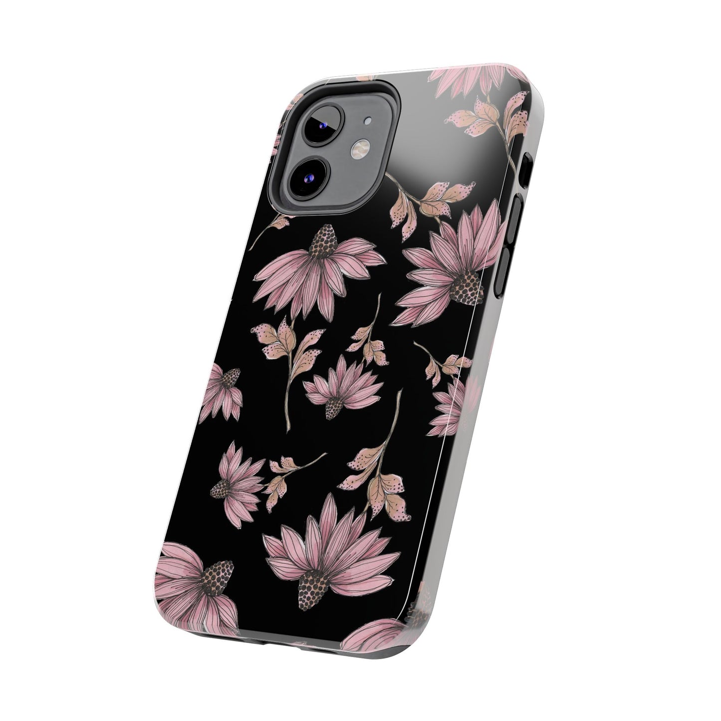 Wild Cone Flowers Black Phone Case
