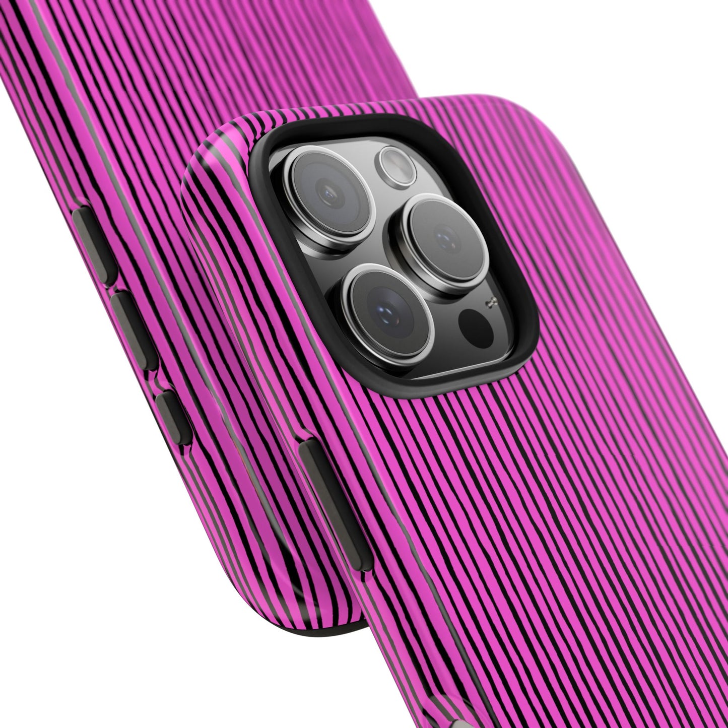 Quirky Pin Stripe Pink / Black Phone Case
