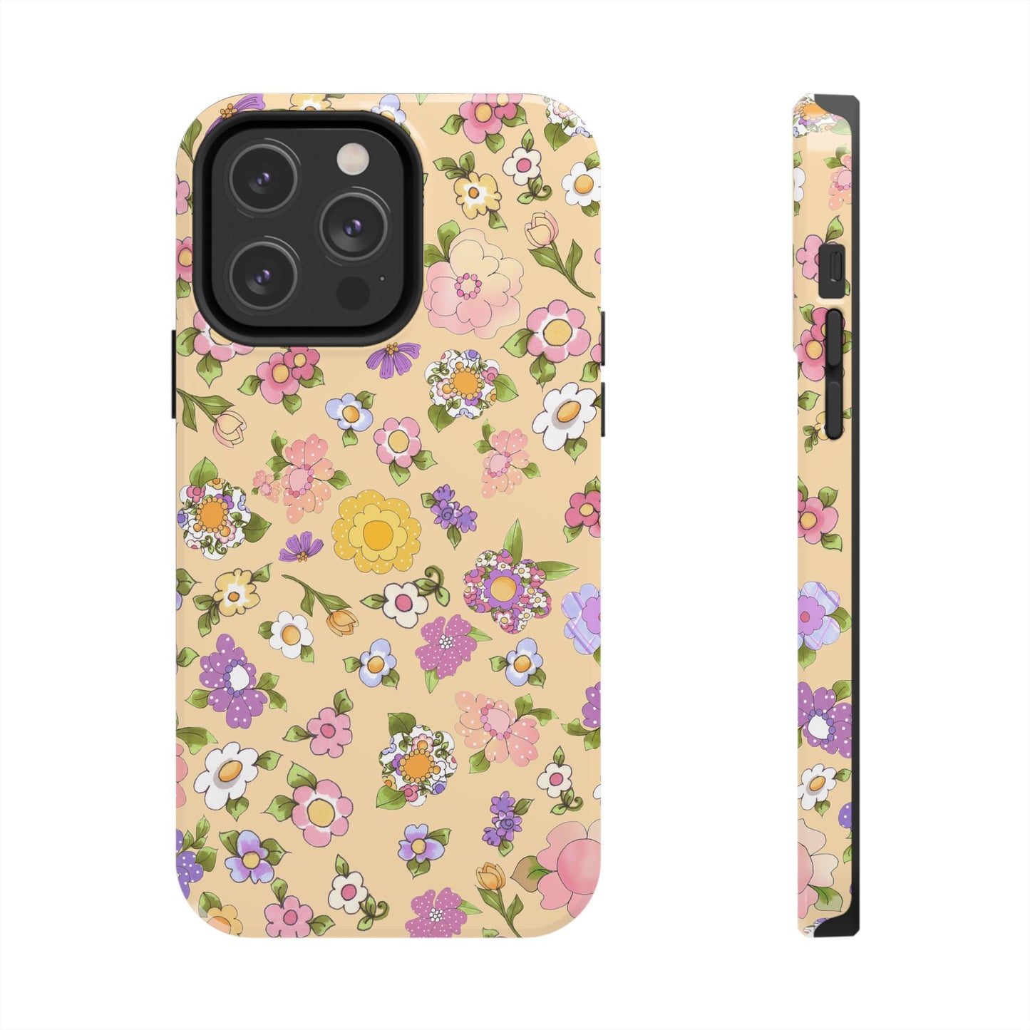 Flowery Yellow Phone Case