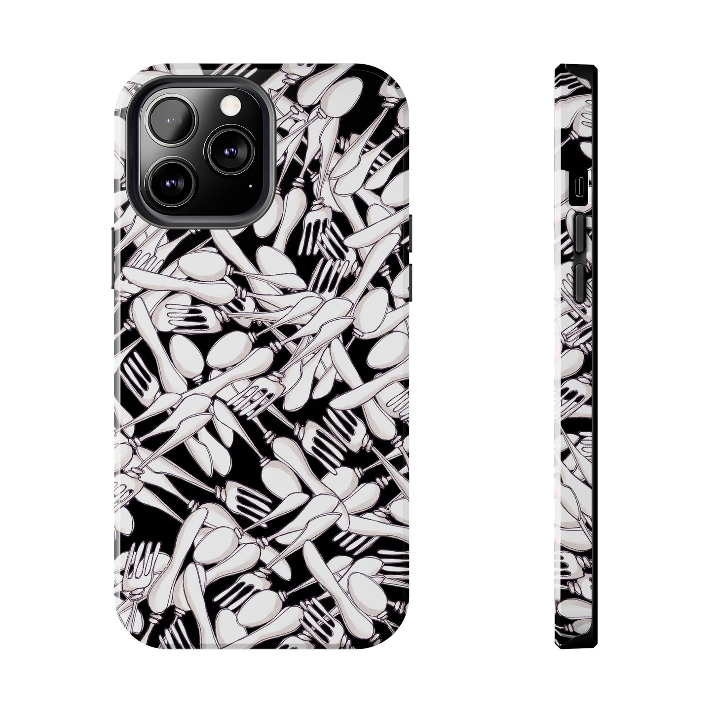 Silverware Wars Black Phone Case