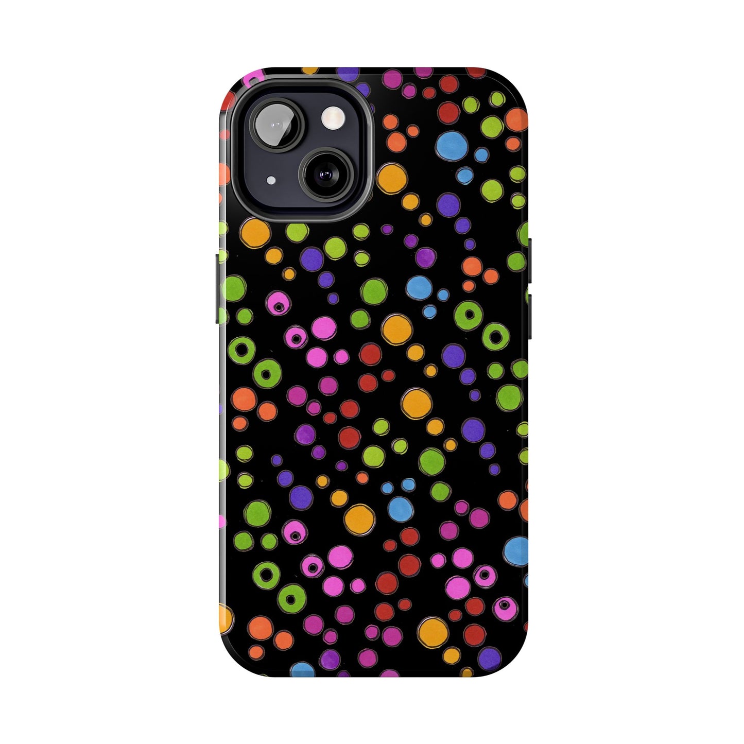 Dog Dots Black / Multi Phone Case