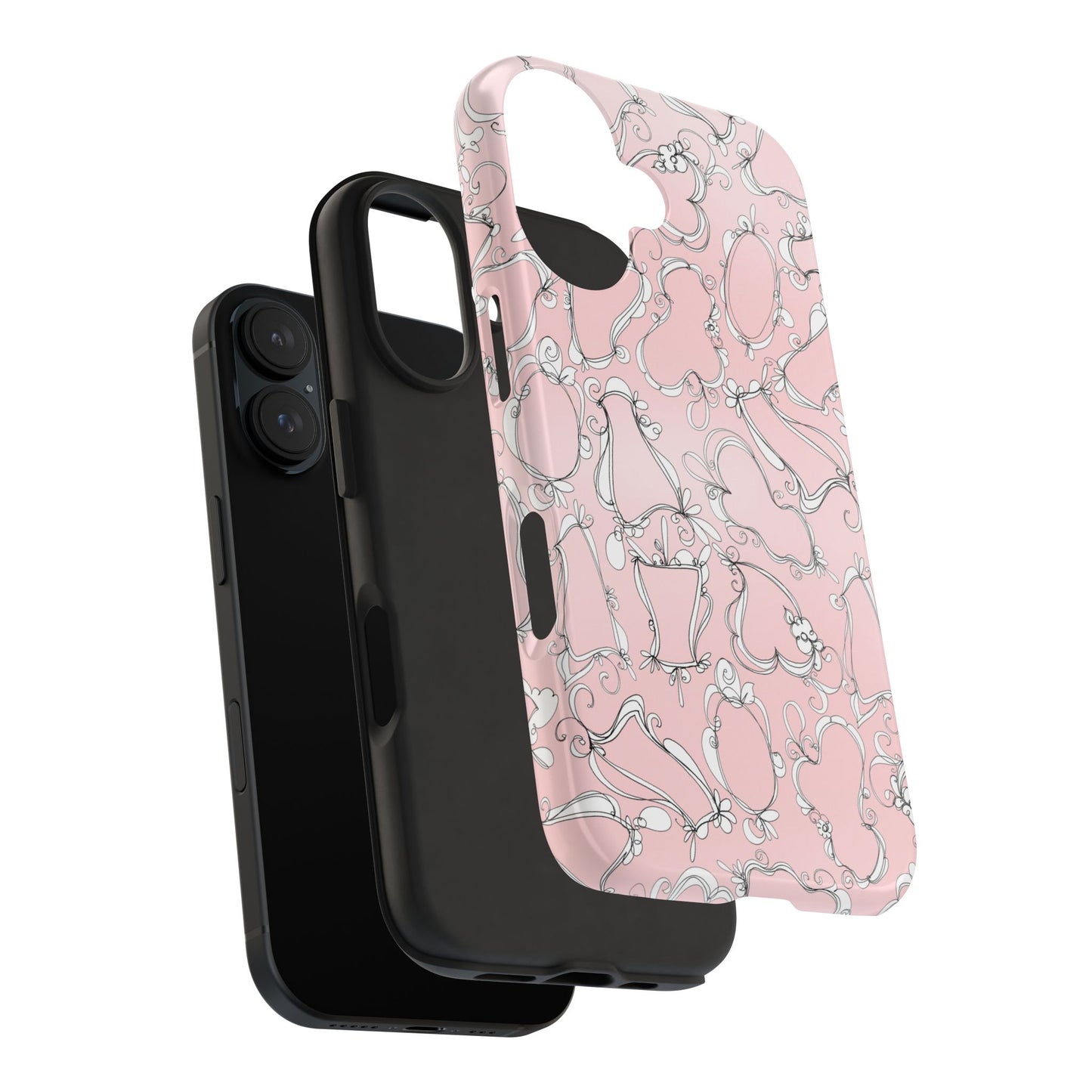 Fancy Frames Pink / White Phone Case
