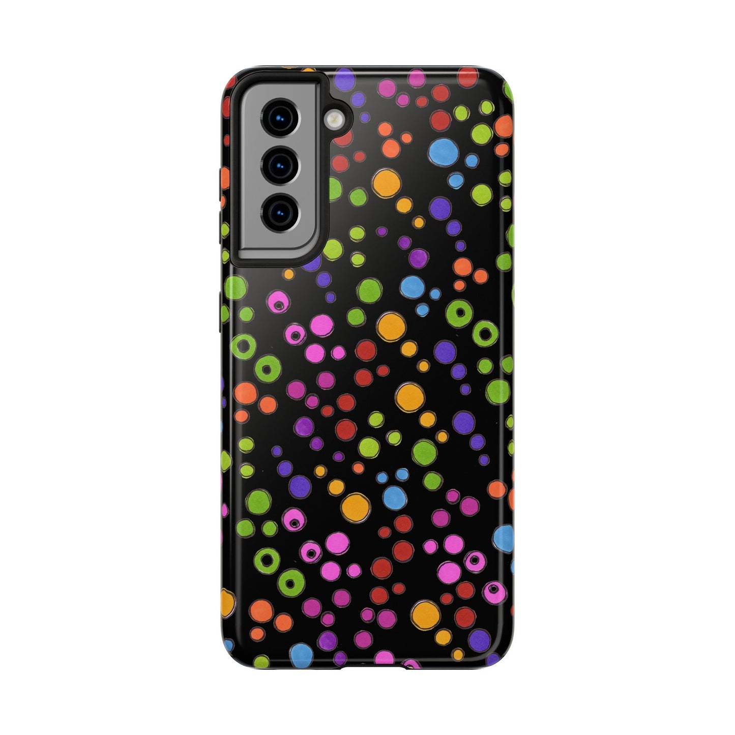 Dog Dots Black / Multi Phone Case