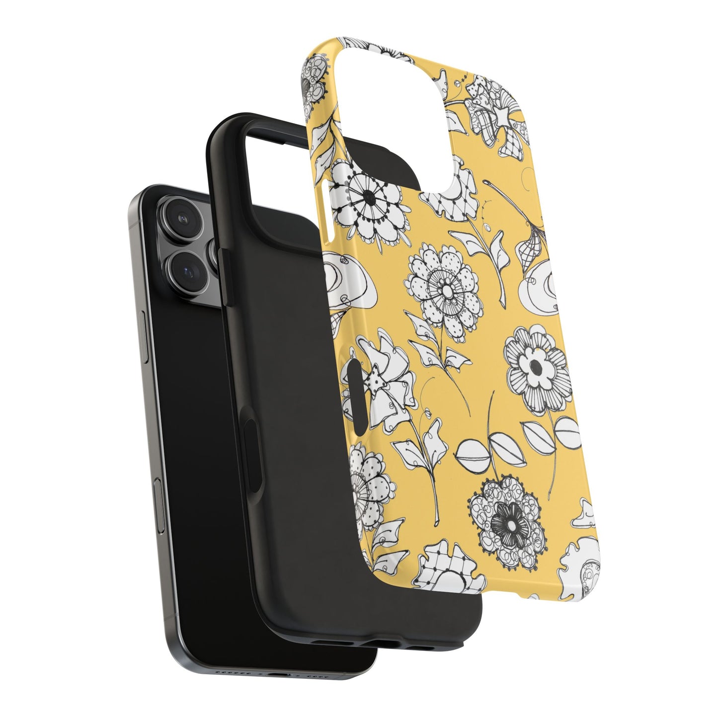 Paper Posies Yellow Phone Case
