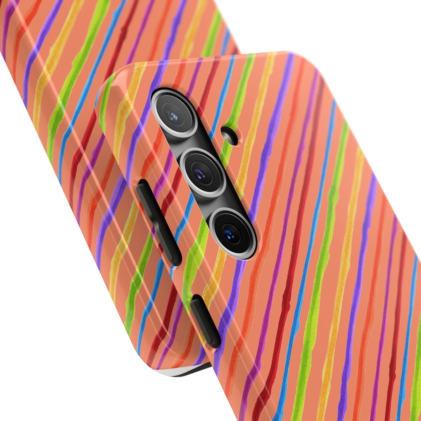 Calico Stripe Orange Phone Case