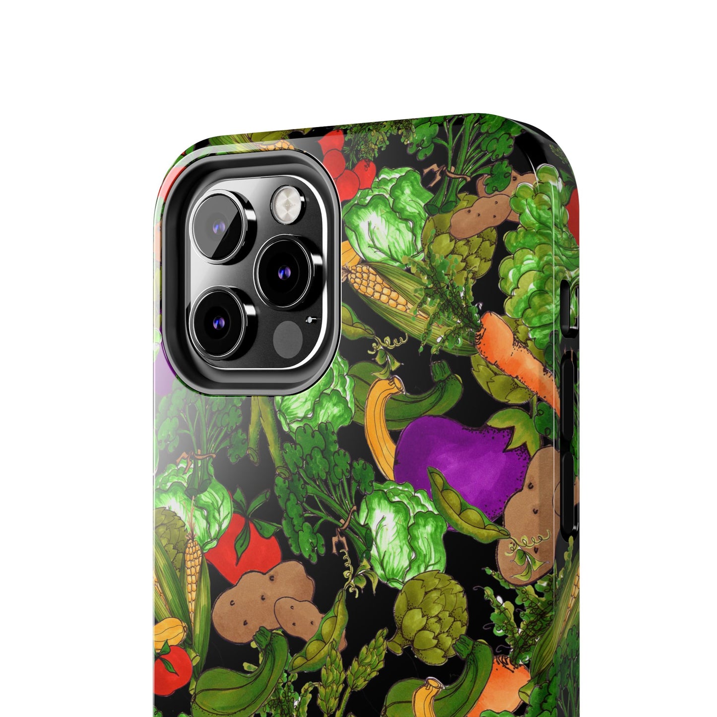 Veggie Jungle Black Phone Case