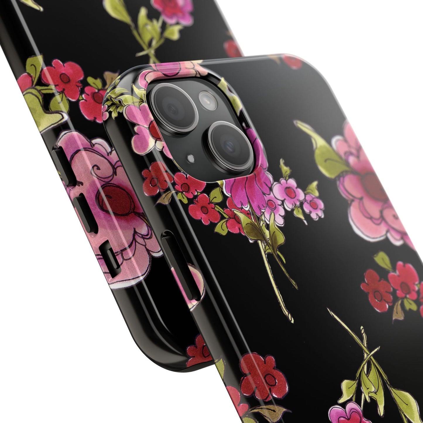 Jumbo Floral Black Phone Case