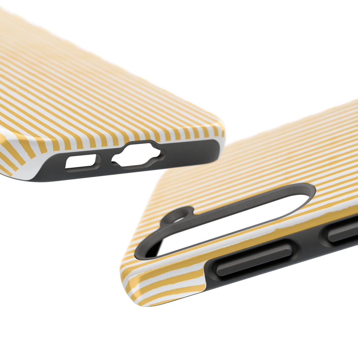 Lazy Stripe Yellow / White Phone Case