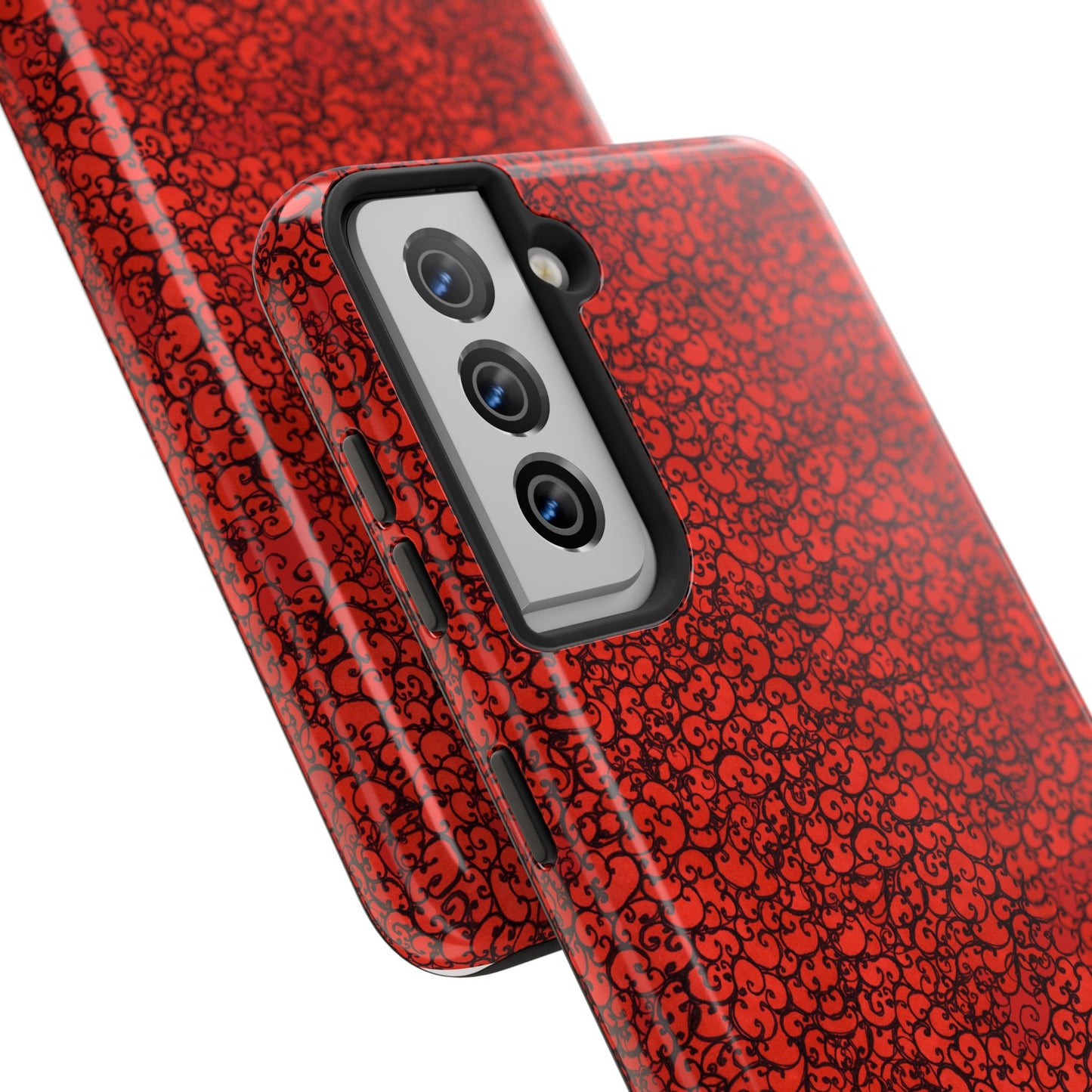 Scrollie Red / Black Phone Case