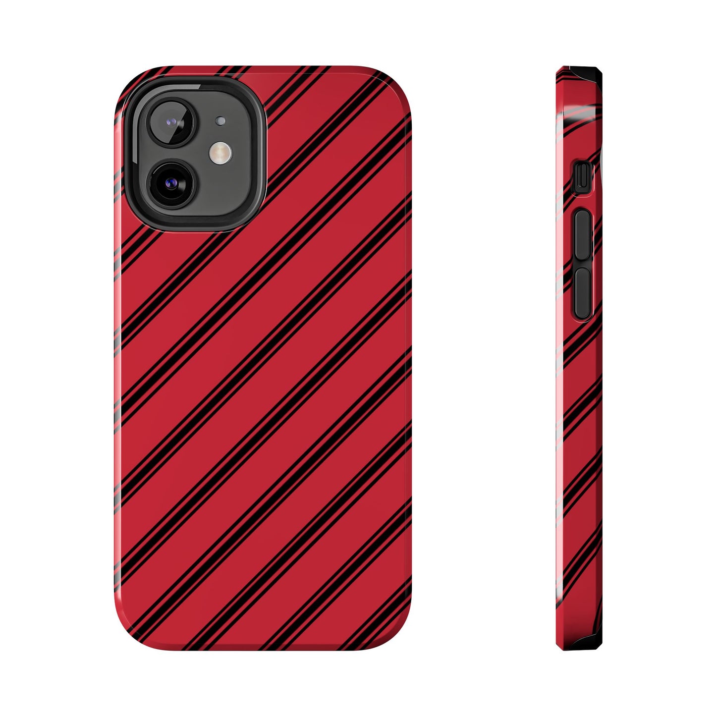 Awning Stripe Red / Black Phone Case