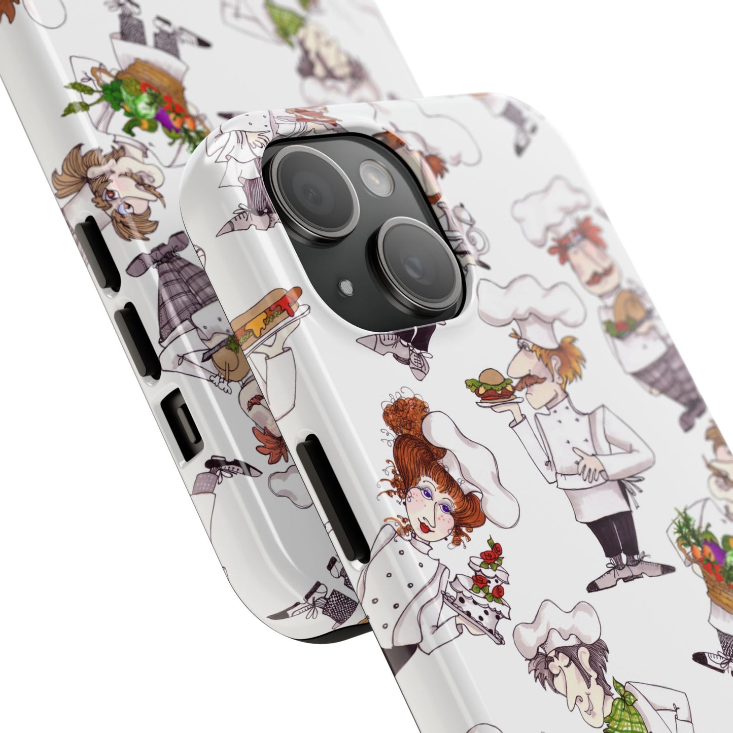 Tossed Chefs White Phone Case