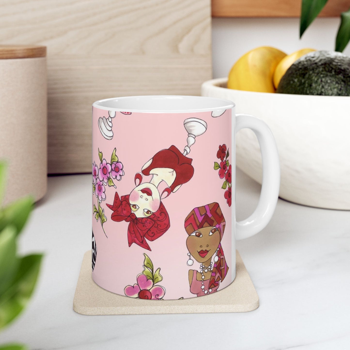 Buds & Busts Tossed Pink Cup