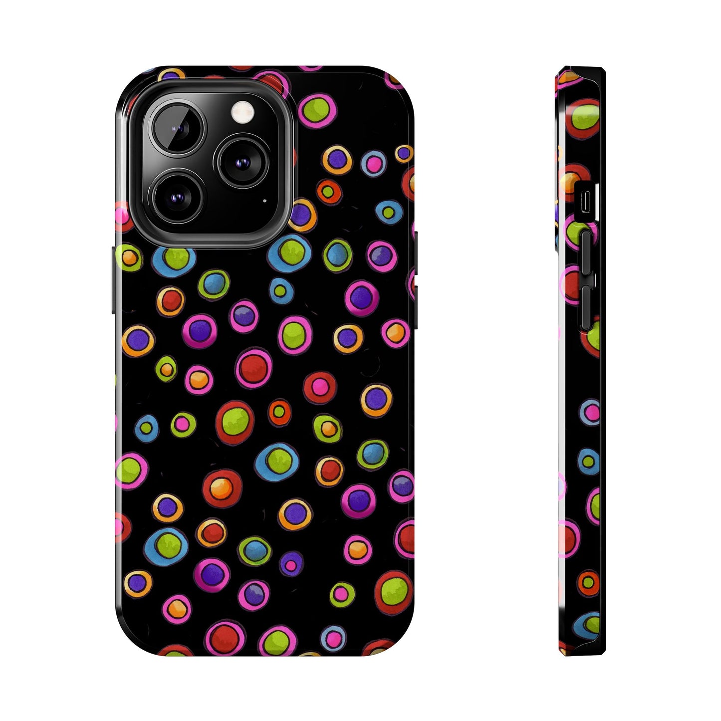 Dopey Dots Black Phone Case