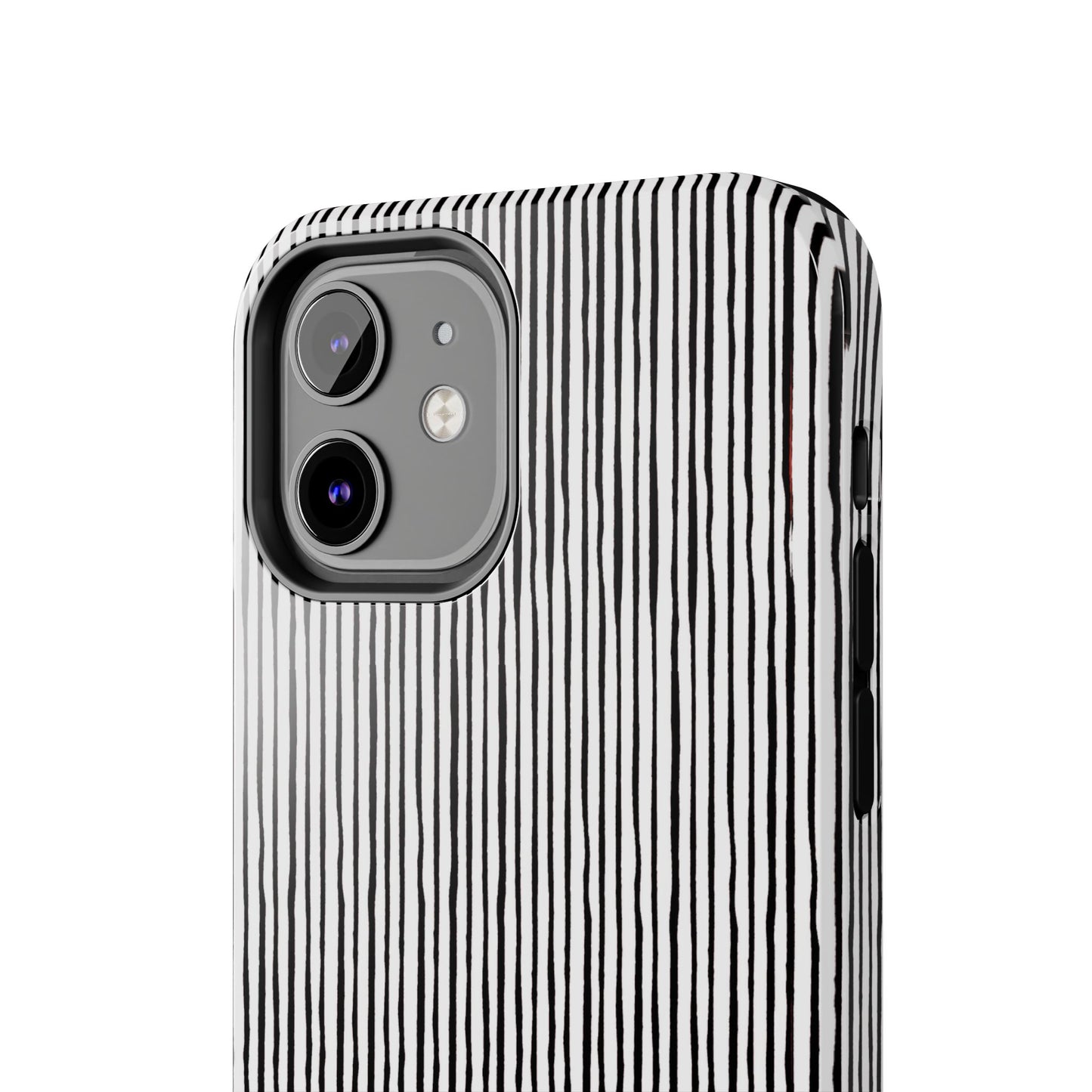 Quirky Pin Stripe White / Black Phone Case